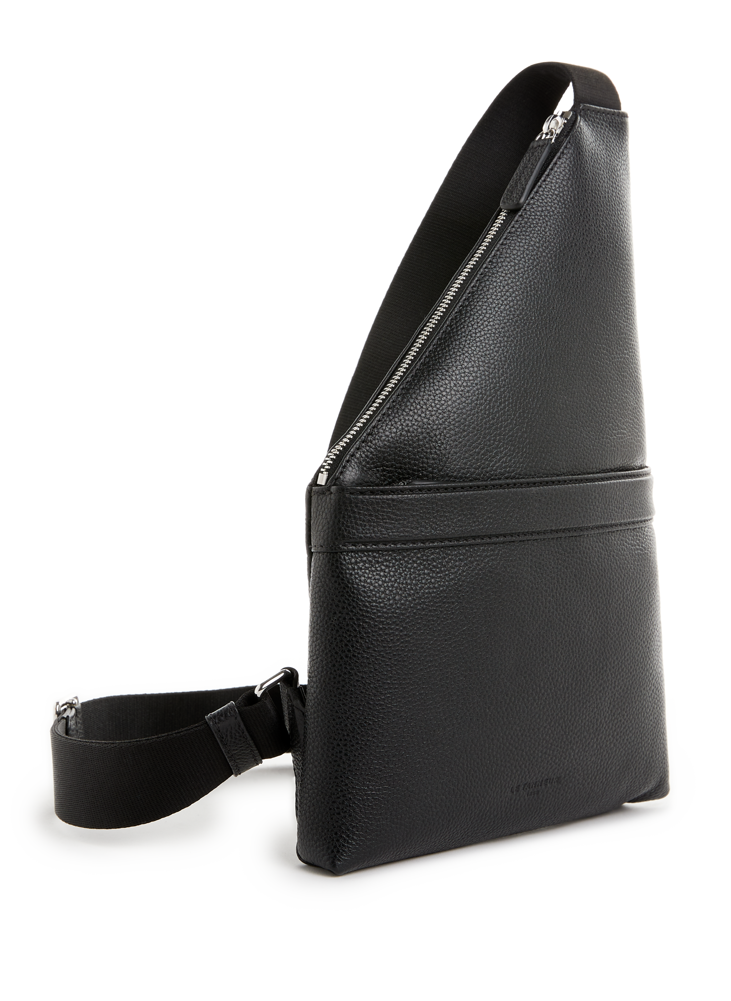 Sacoche sling Charles en cuir grainé