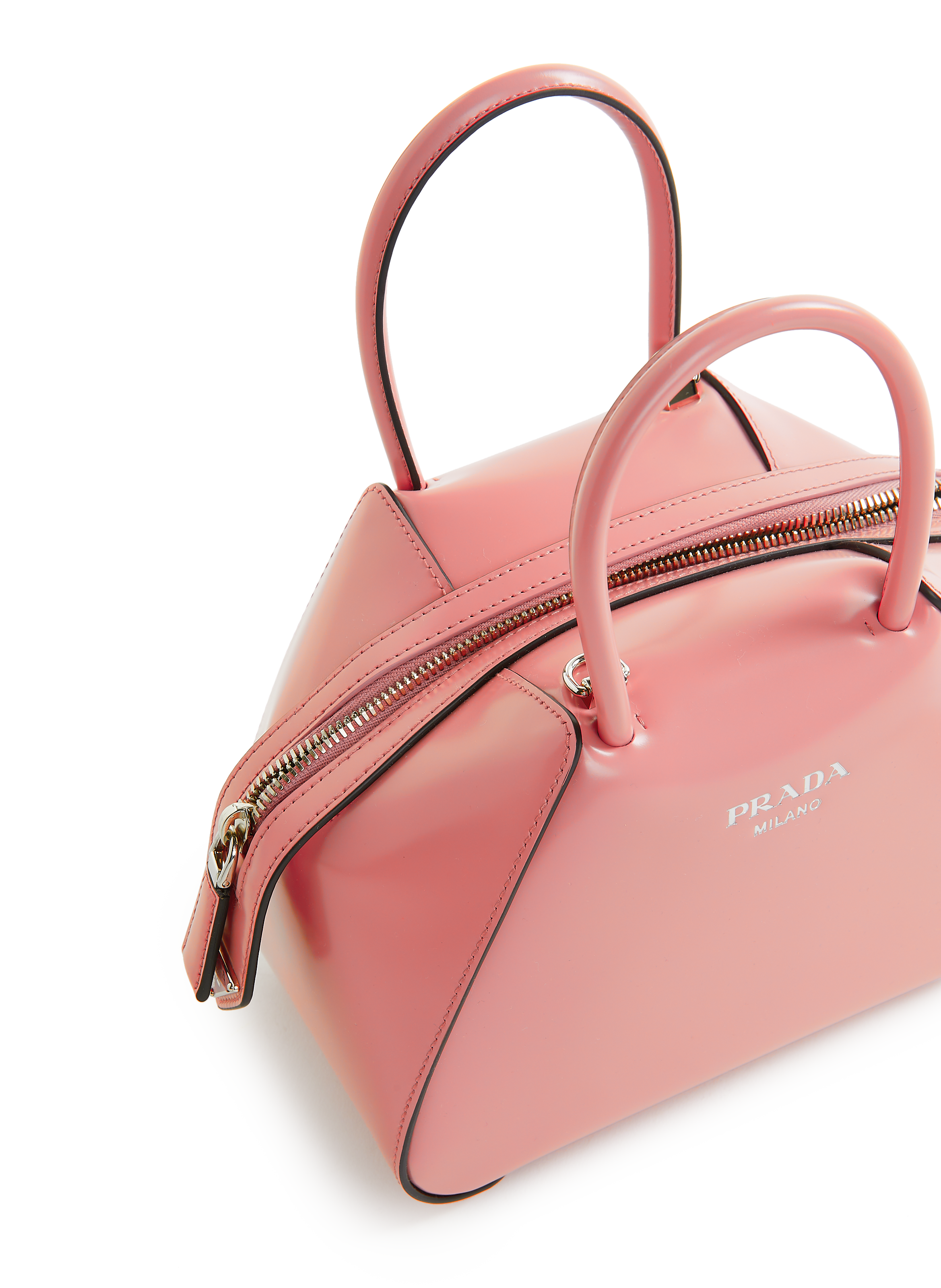 Sac à mains en cuir PRADA Rose
