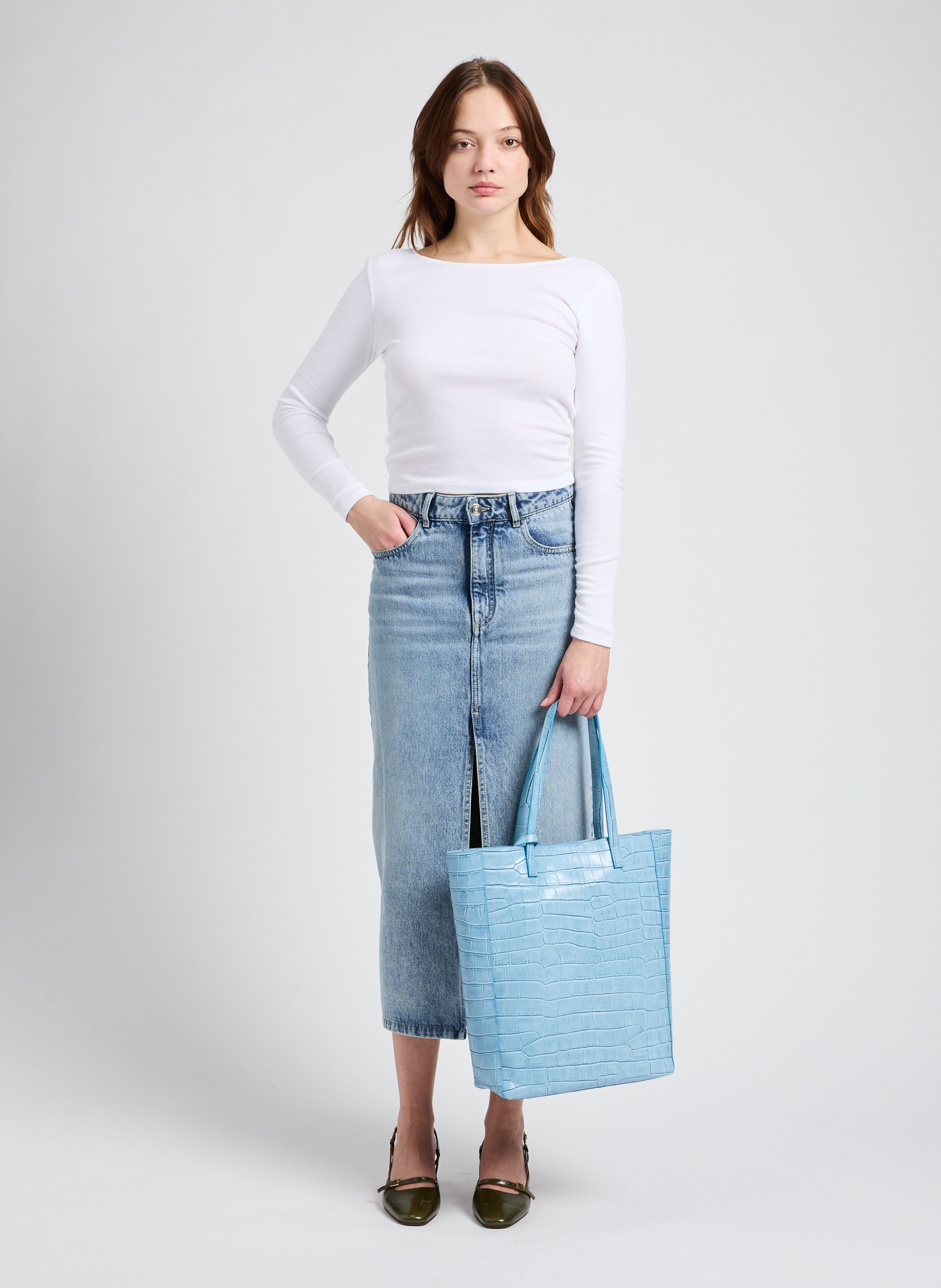 VIMA long denim skirt SAISON 1865 Blue