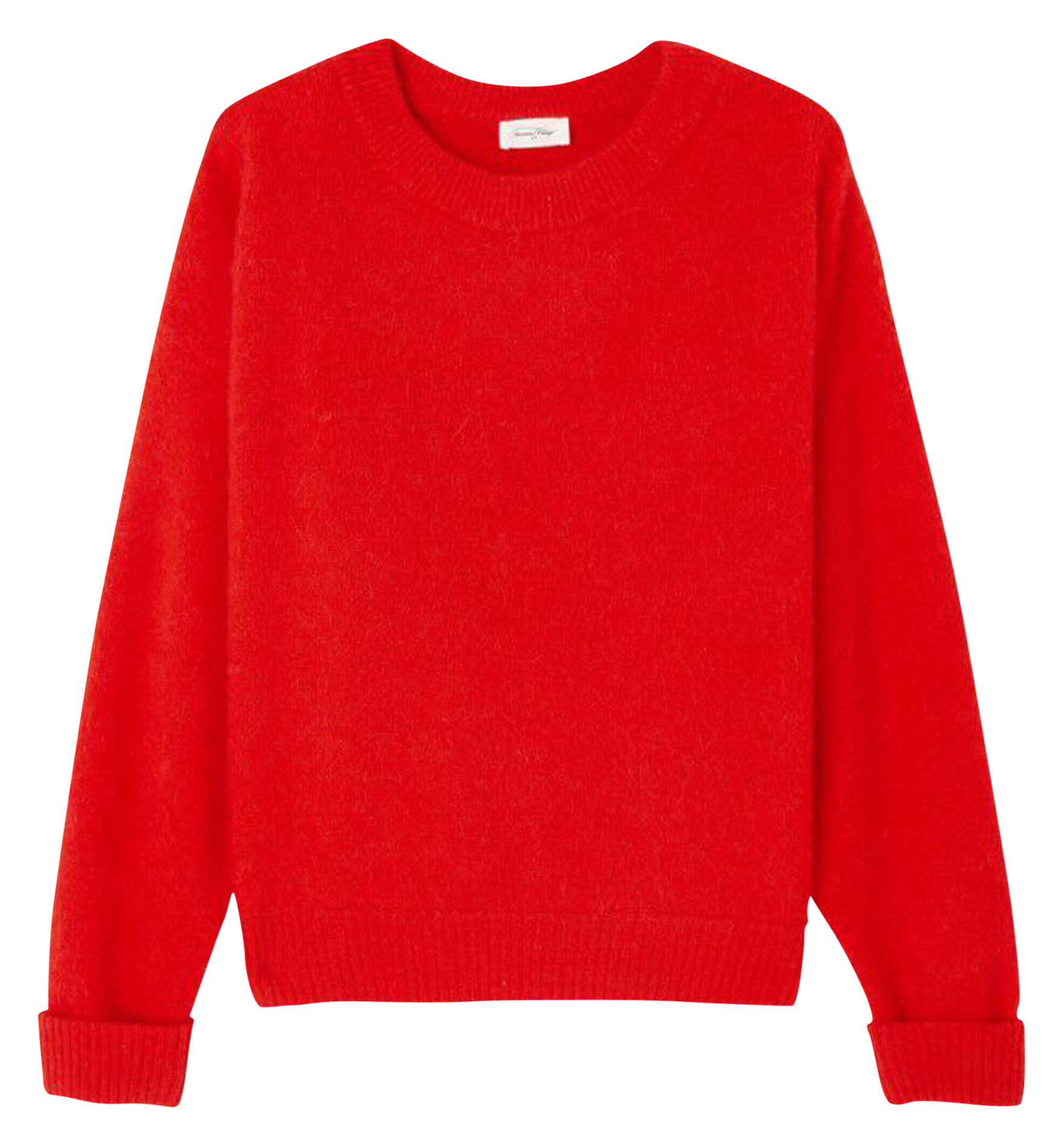 Pull ample col rond en laine mélangée vitow Rouge