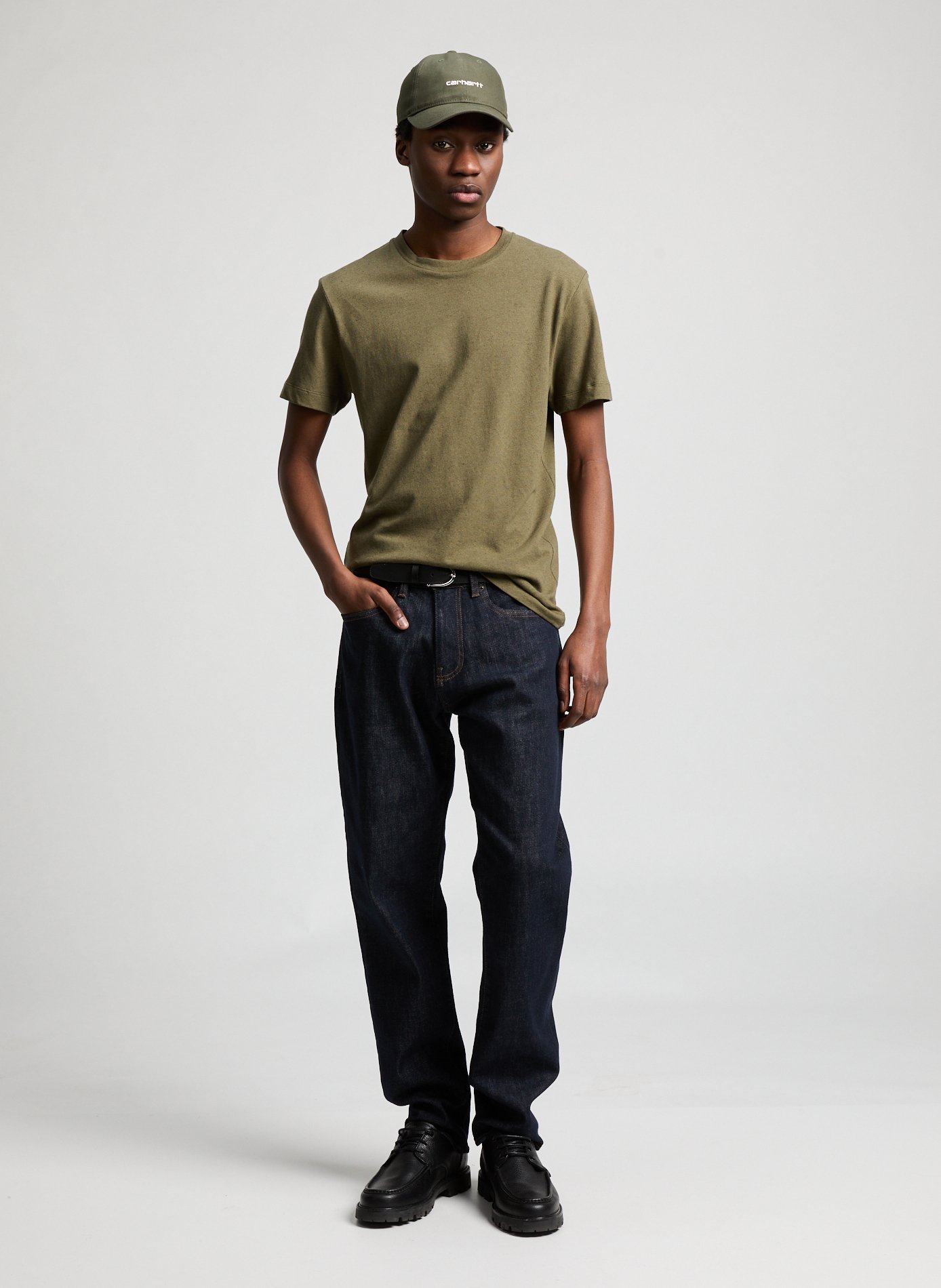 T-shirt en coton et lin AU PRINTEMPS PARIS Kaki