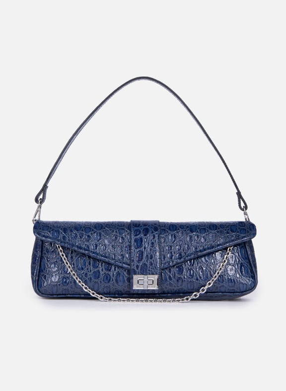 Sac en cuir embossé Bleu by THE KOOPLES THE KOOPLES Sac en cuir embossé Bleu