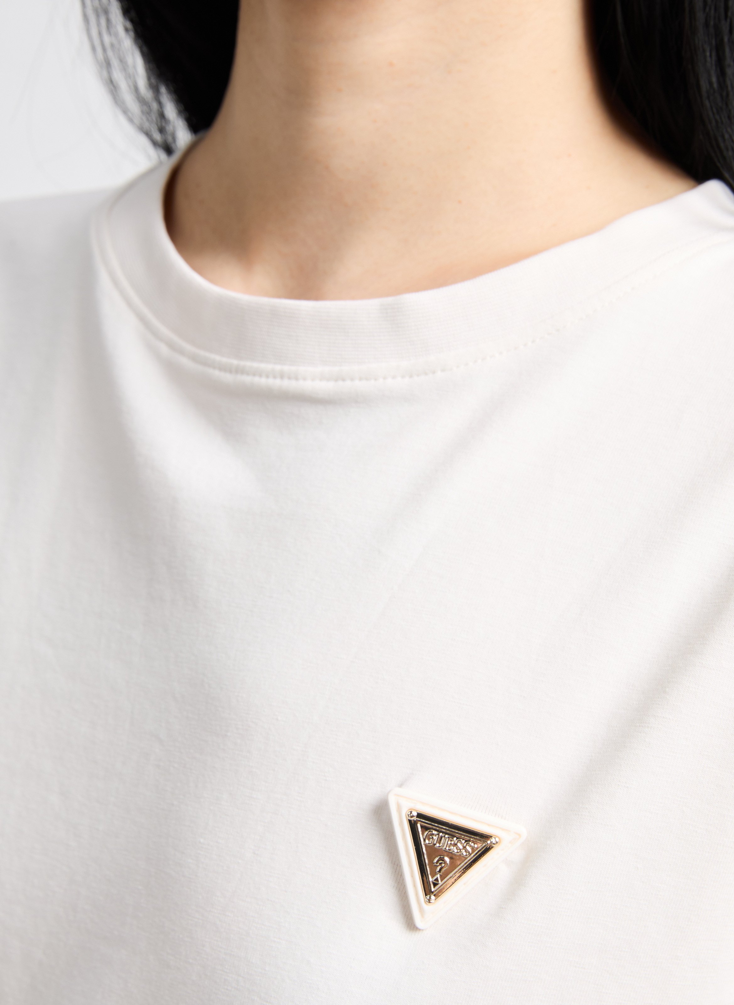 Cotton T-shirt GUESS Beige