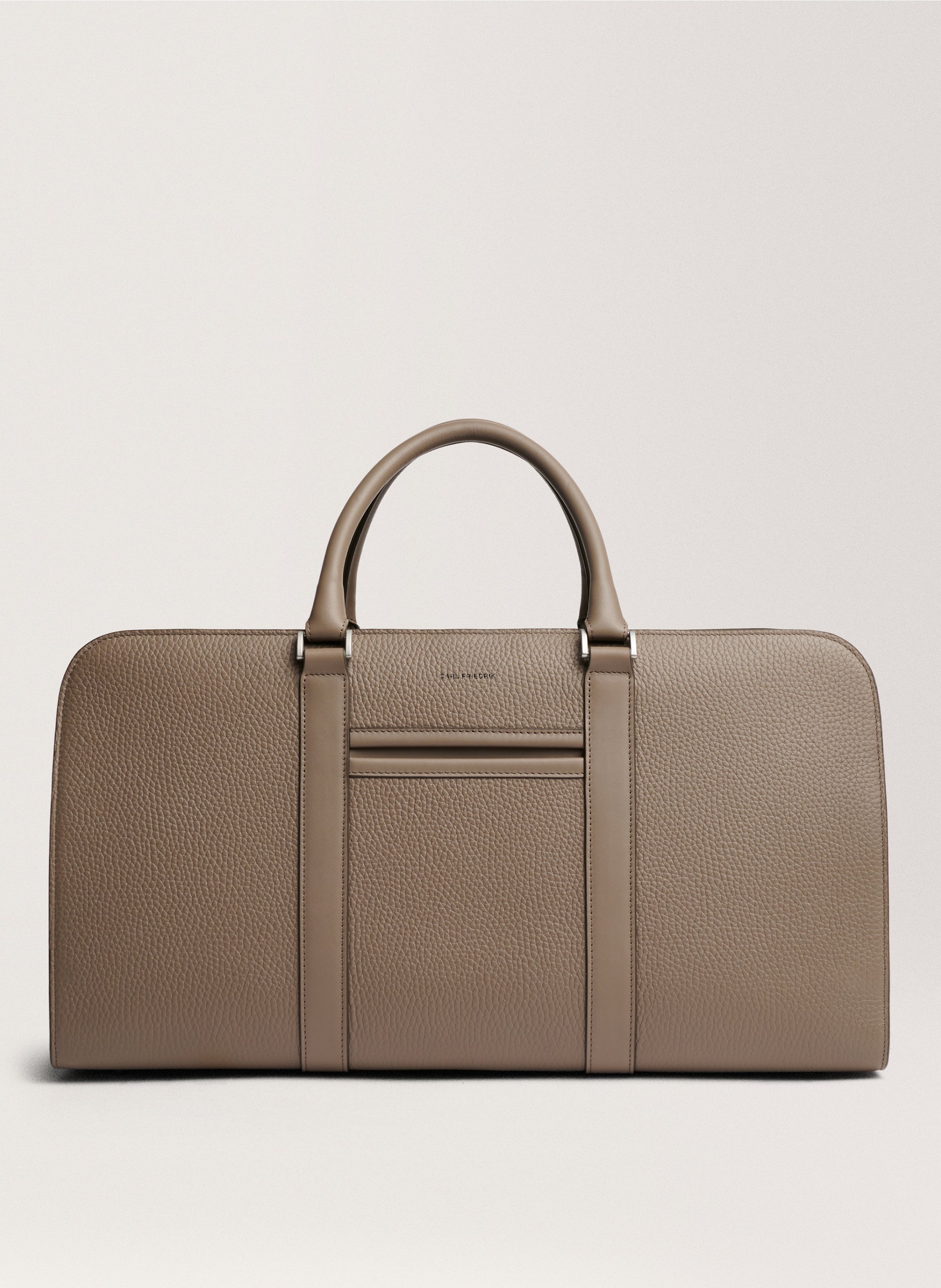 Sac de voyage 'Palissy Weekend' en cuir grainé CARL FRIEDRIK Gris