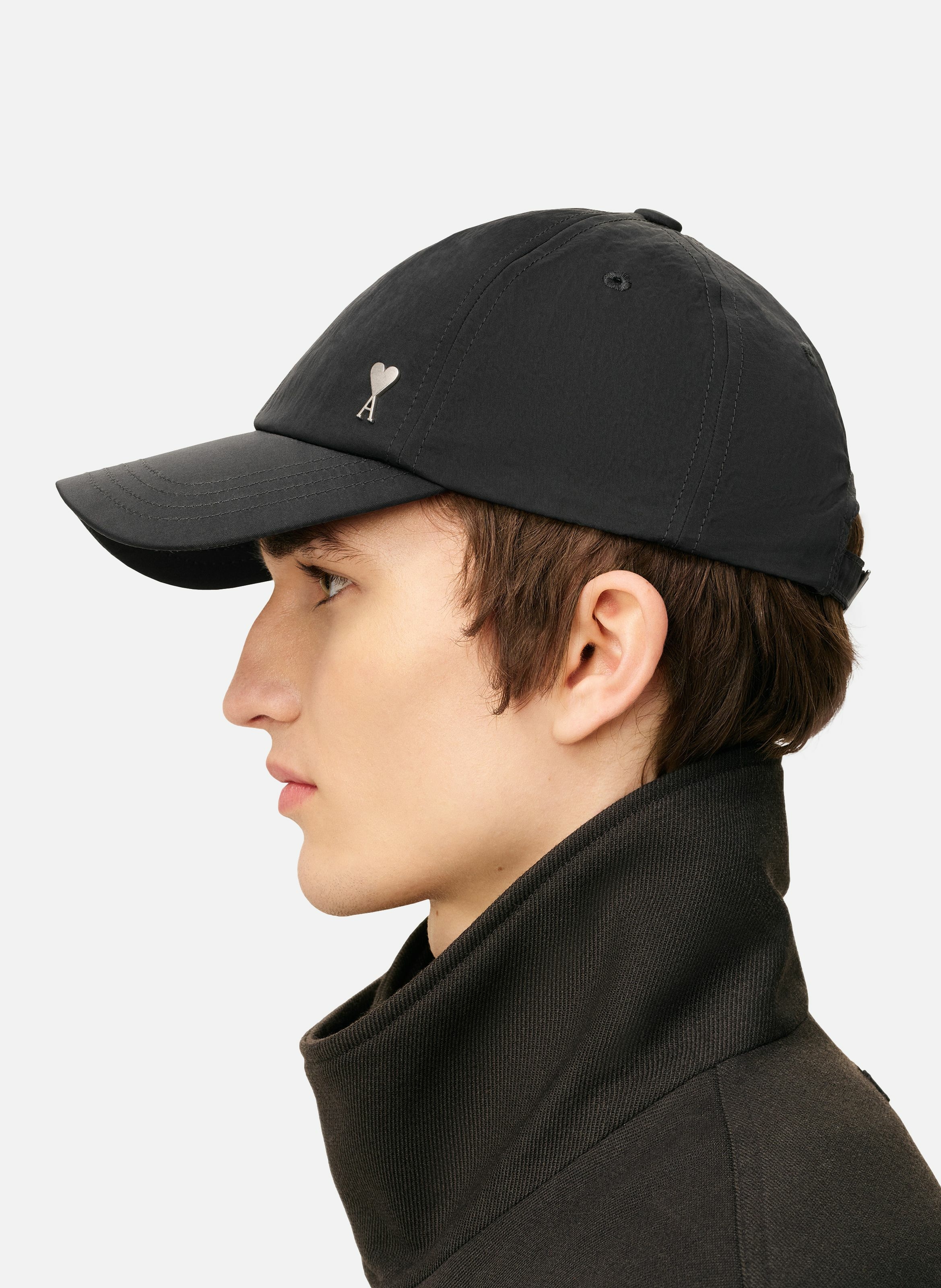 Casquette  ami de coeur en serge de nylon unisexe AMI PARIS Gris