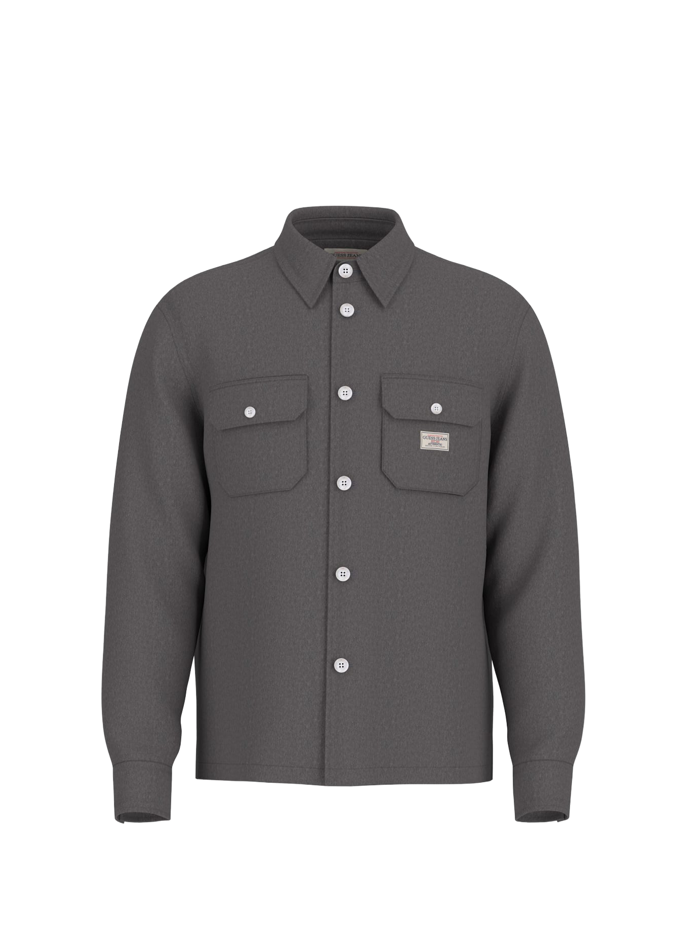 GUESS Classic collar overshirt Grey