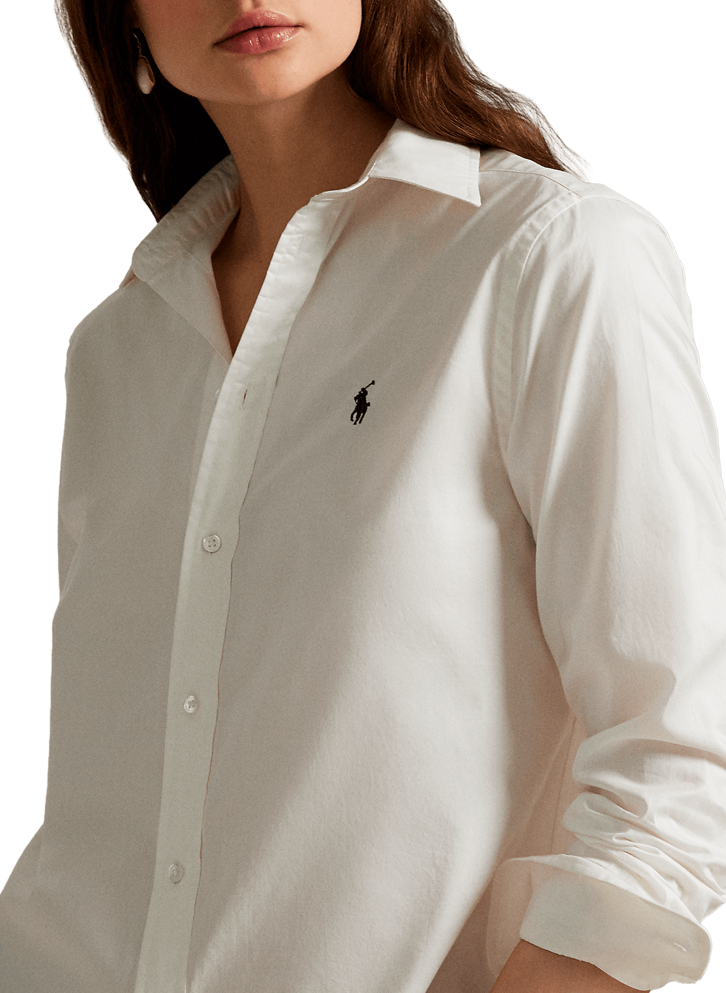 Chemise droite col classique en coton POLO RALPH LAUREN Beige