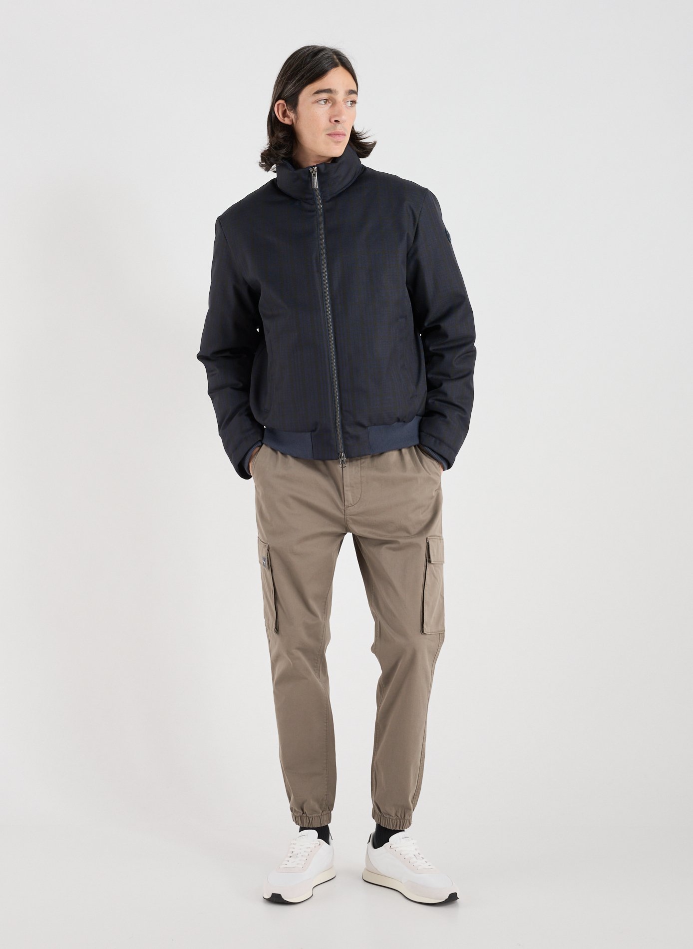 Checked padded jacket COLMAR Blue