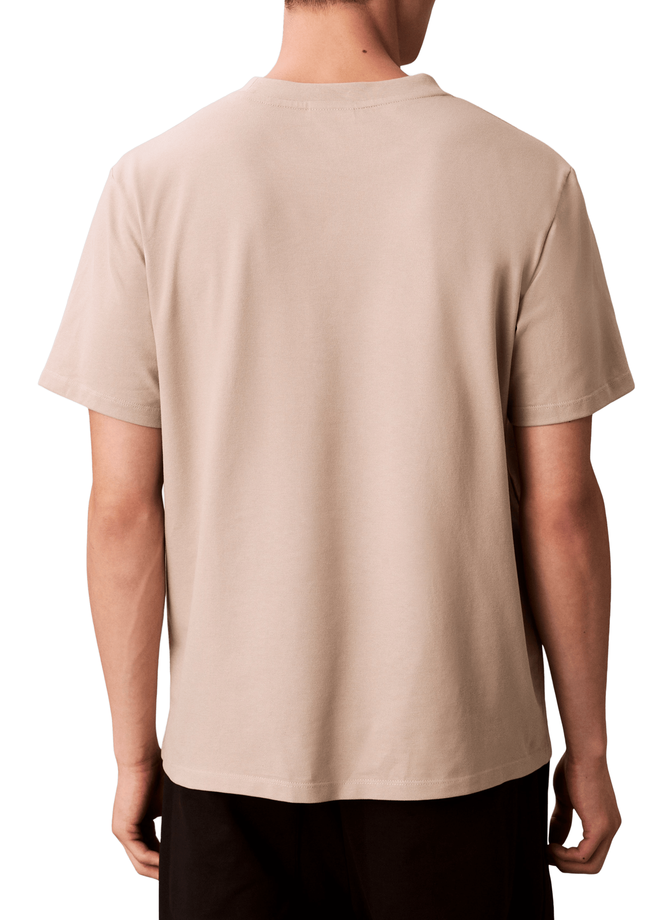 T-shirt à col rond en coton mélangé CALVIN KLEIN Vert