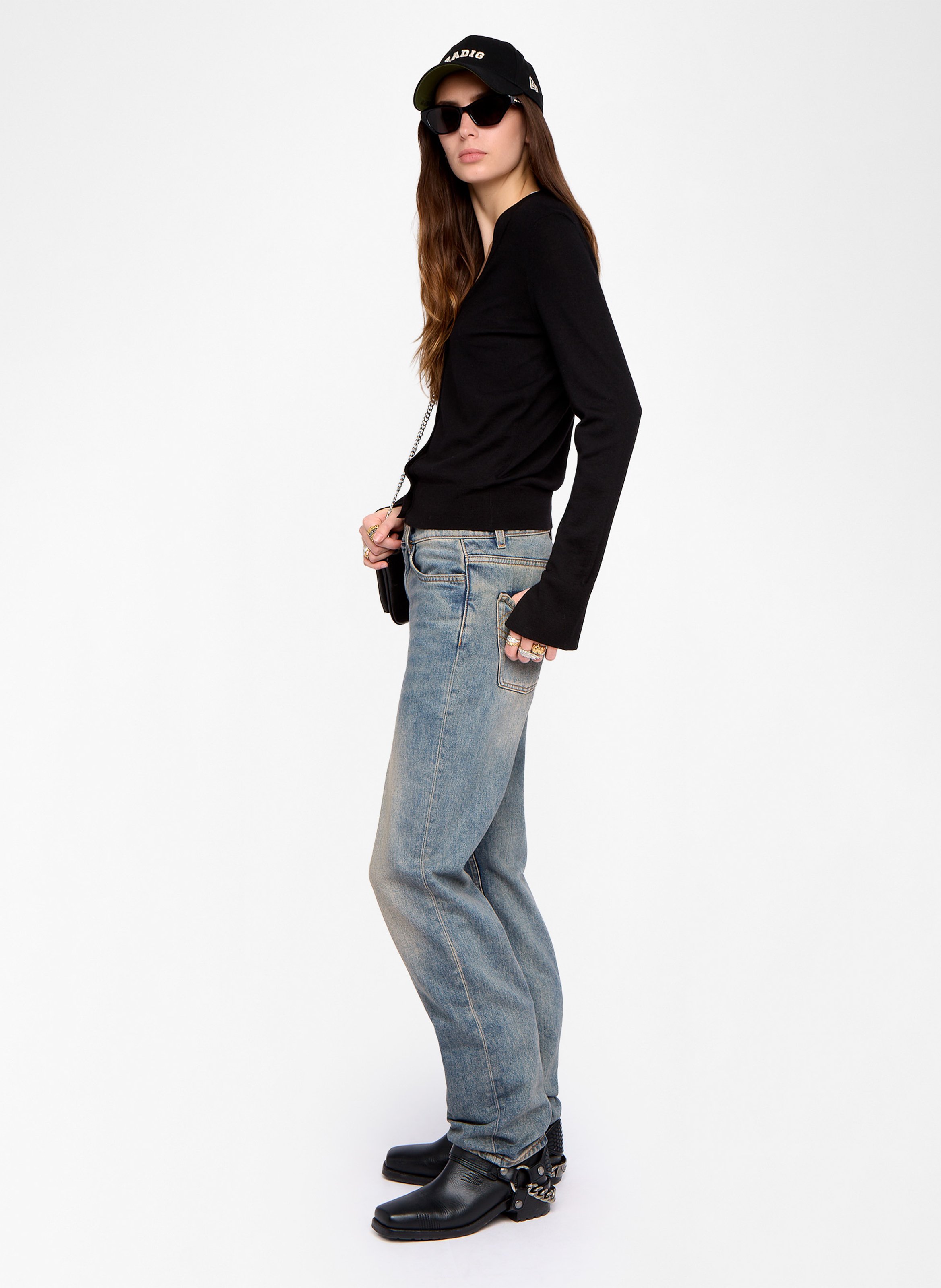 Cardigan en laine mérinos jemma ZADIG&VOLTAIRE Noir