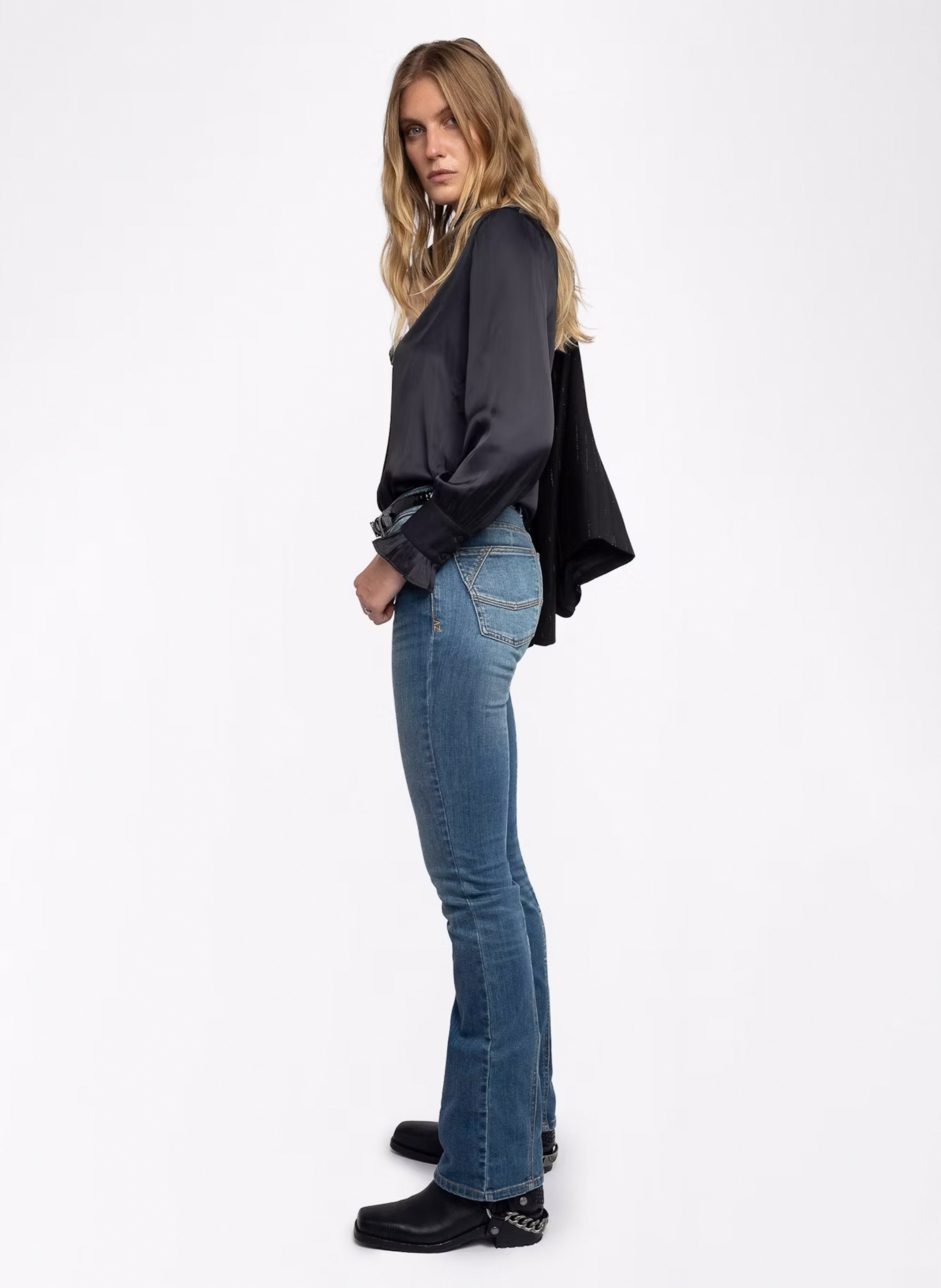 Chemise droite satinée thely ZADIG&VOLTAIRE Noir