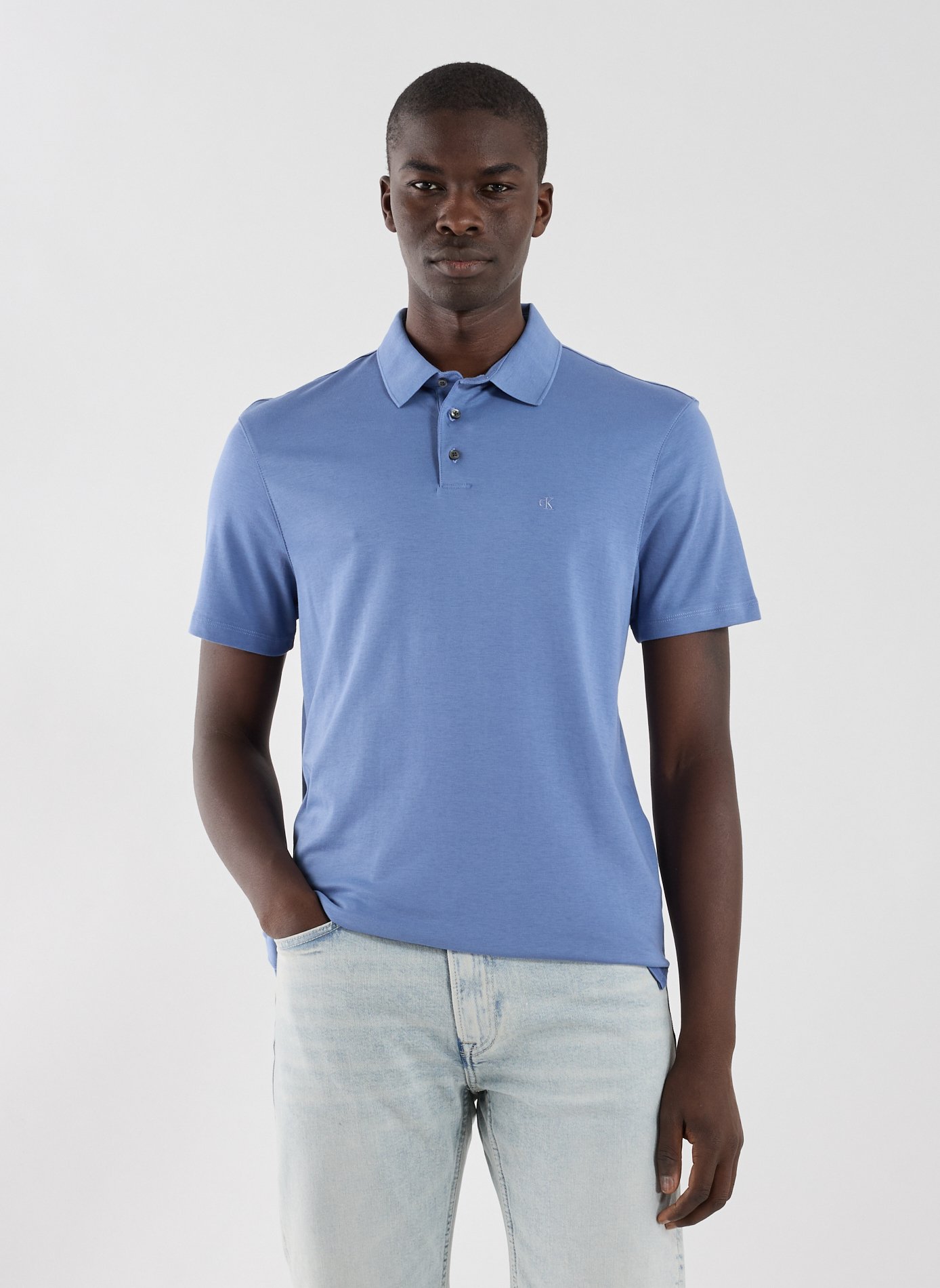 CALVIN KLEIN Polo en coton Bleu