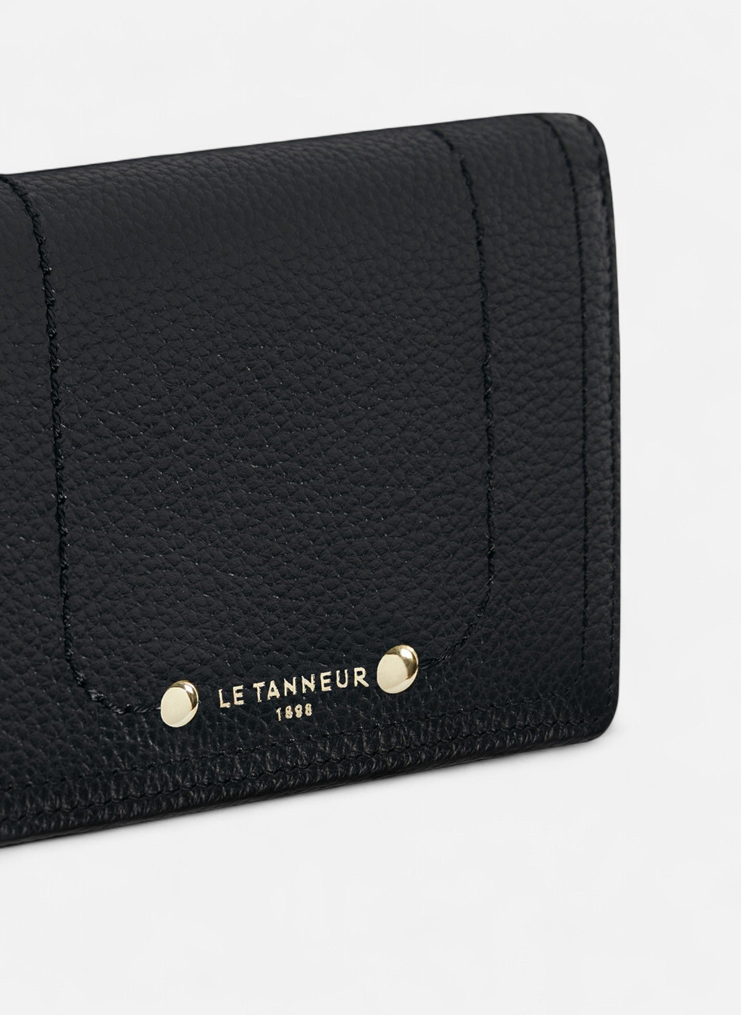 Petit portefeuille ella en cuir grainé LE TANNEUR Noir