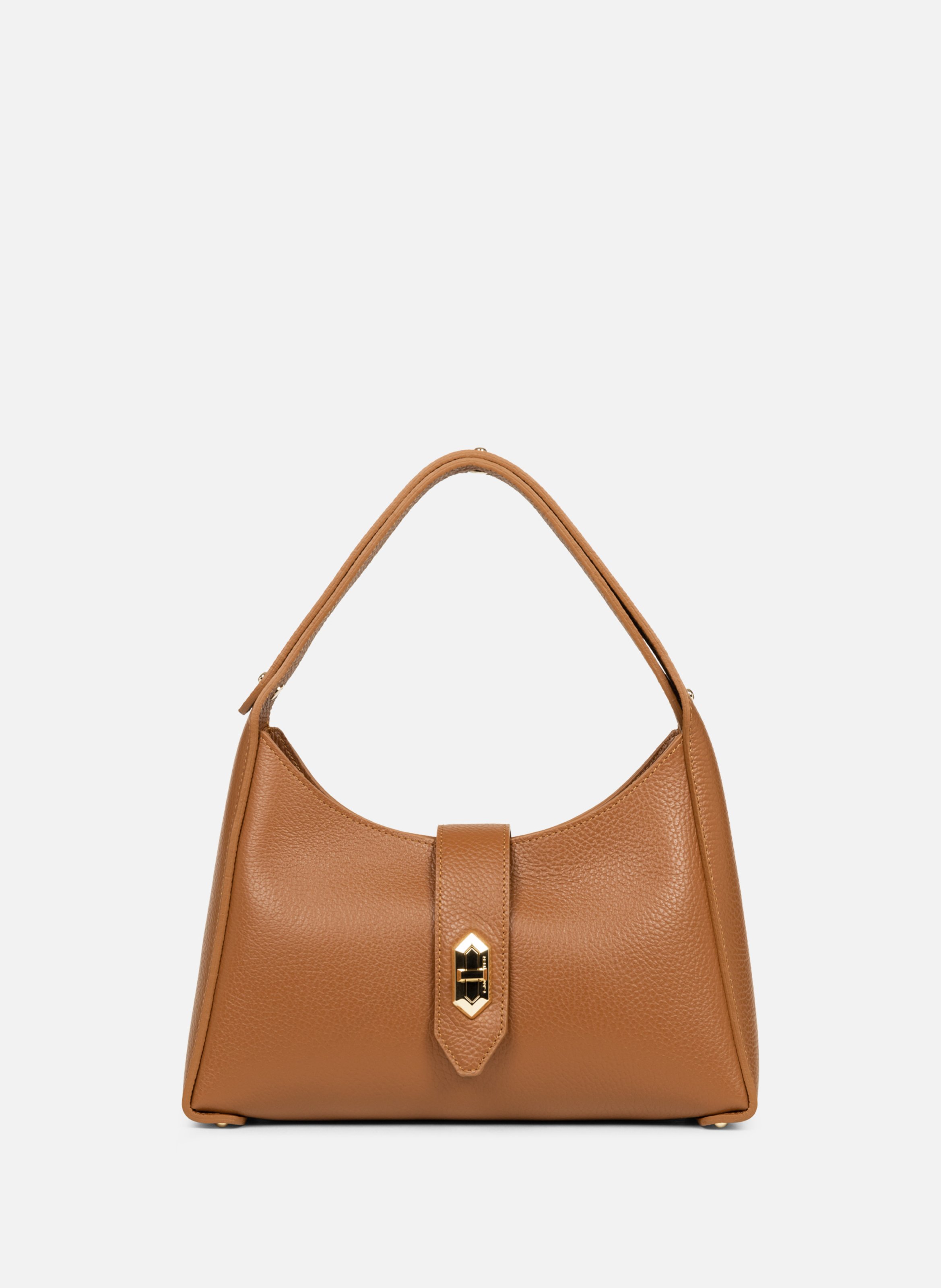 Hobo bag - Top Double  Camel - in - orange