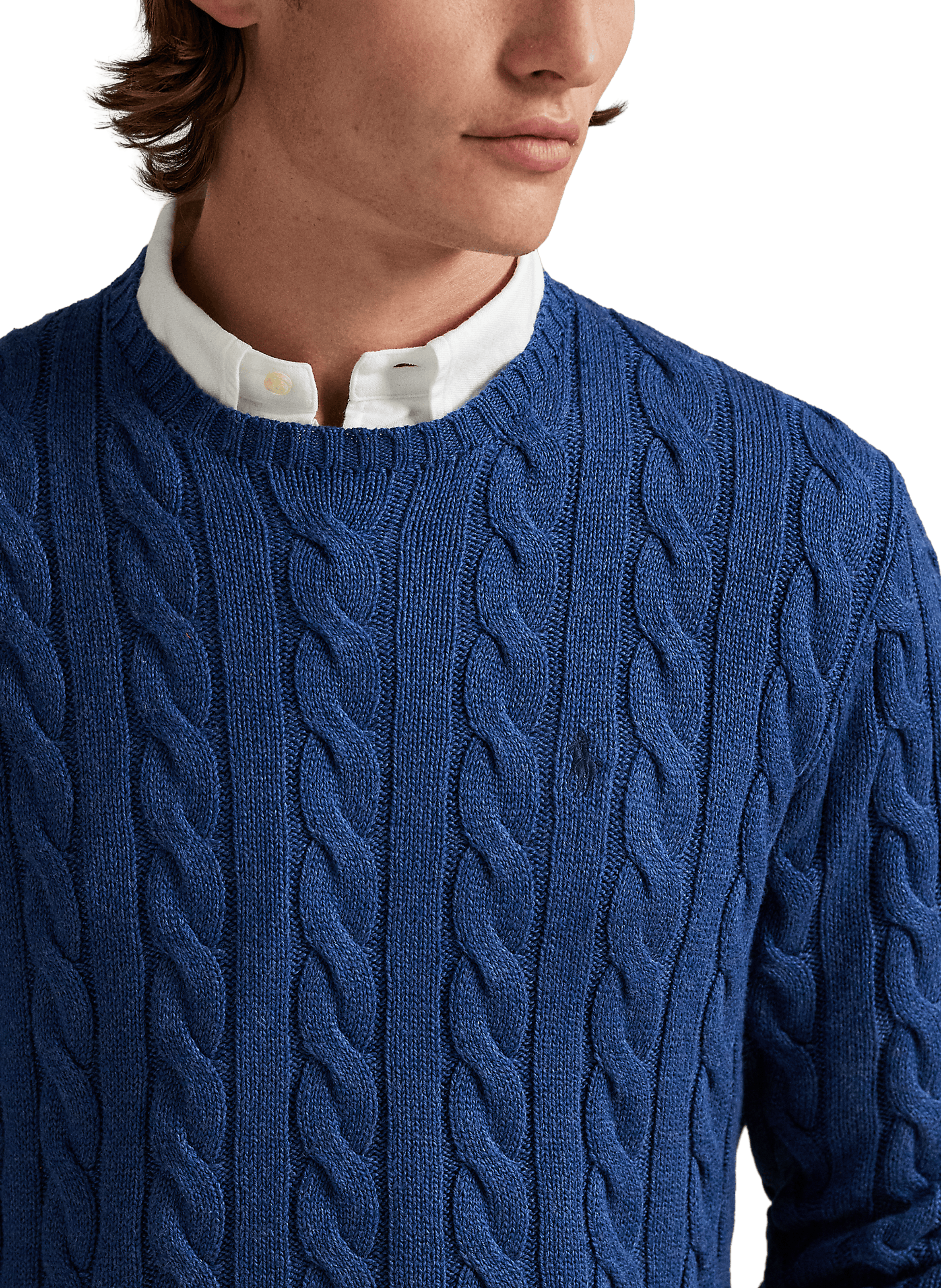 Pull en maille torsadé POLO RALPH LAUREN Bleu