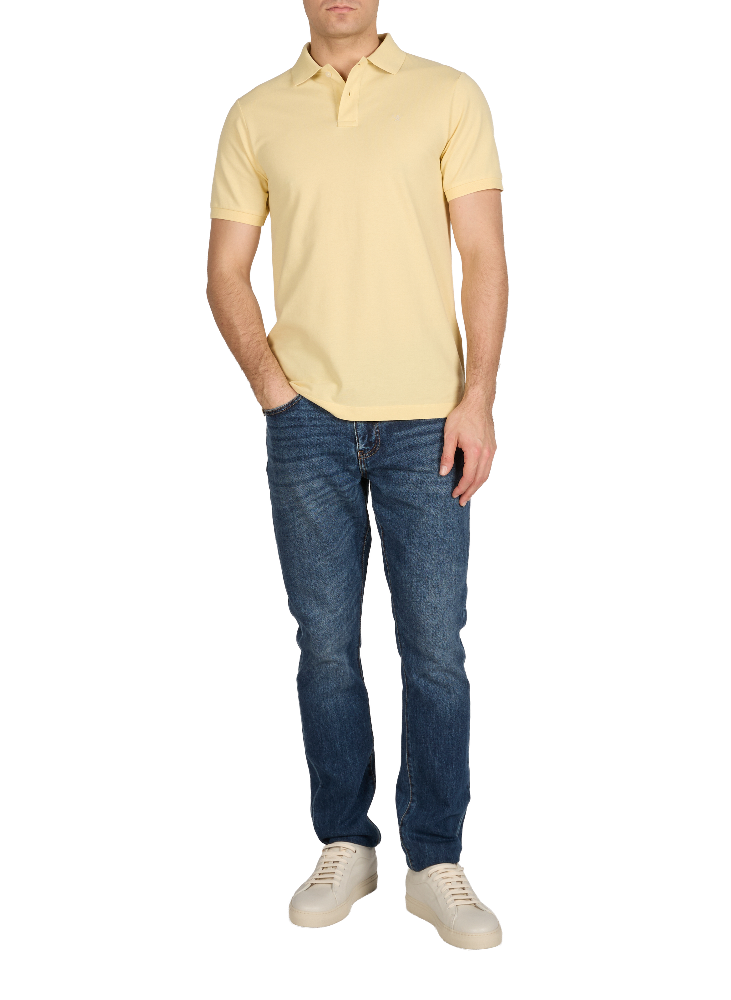 Polo à manches courtes en coton HACKETT Jaune