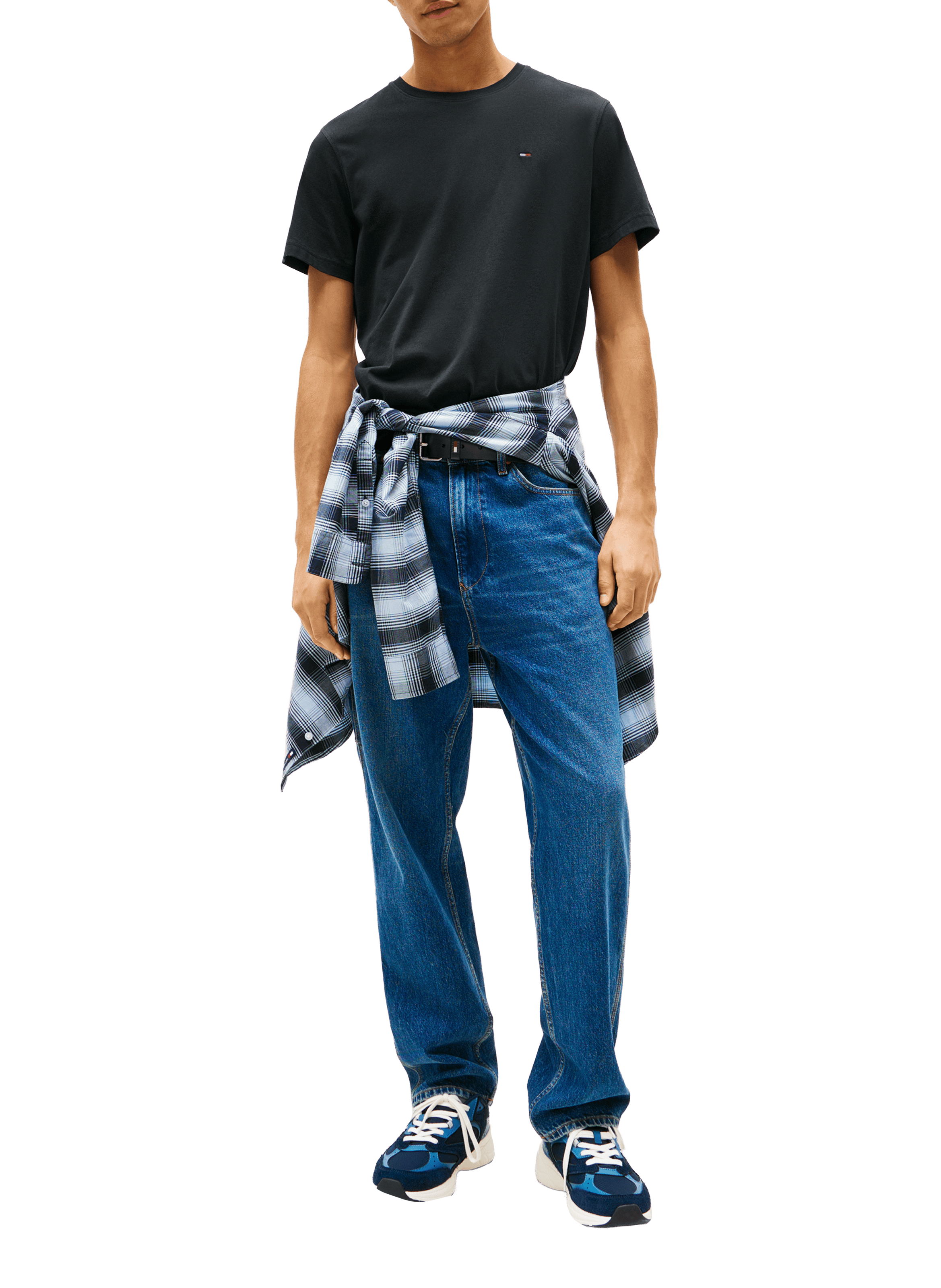 Straight-fit organic cotton T-shirt TOMMY HILFIGER Black