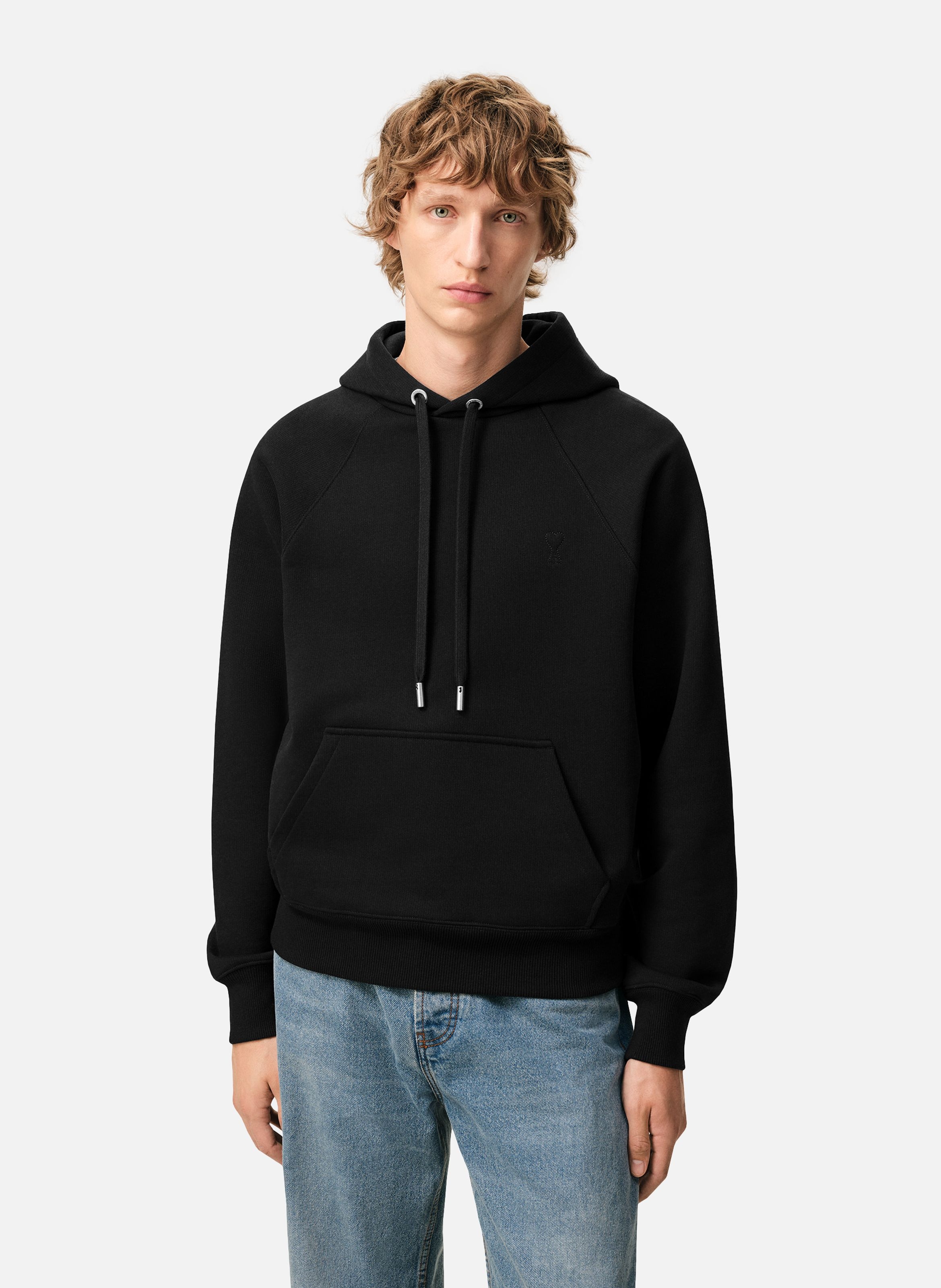 Hoodie Ami De Coeur En Coton unisexe AMI PARIS Noir