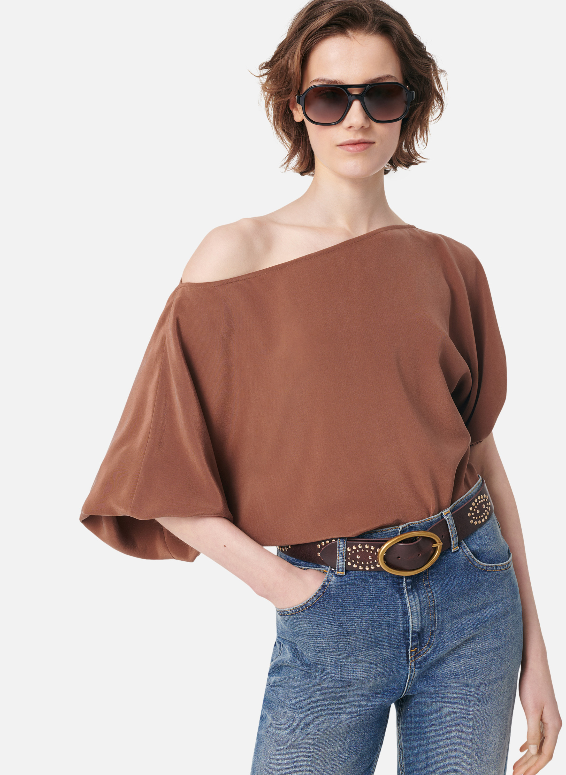 Blouse gul VANESSA BRUNO Marron