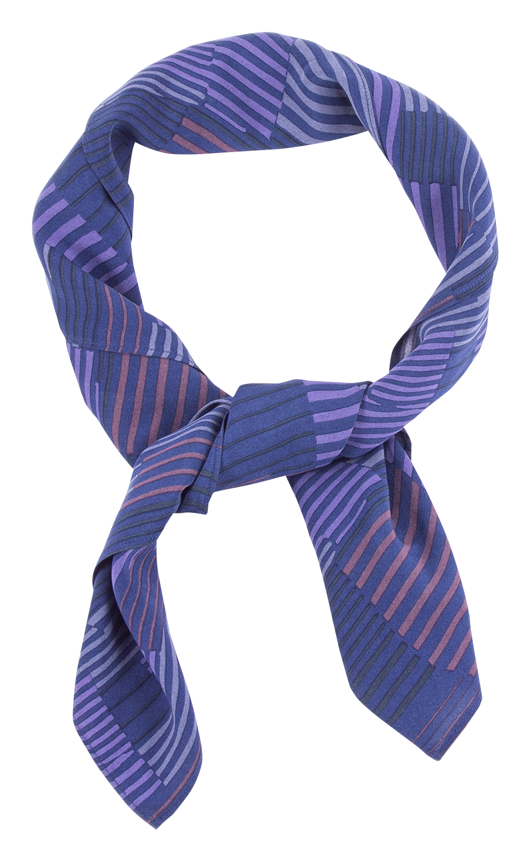 Foulard carré à imprimé exclusif en crêpe scarvi SESSUN Bleu