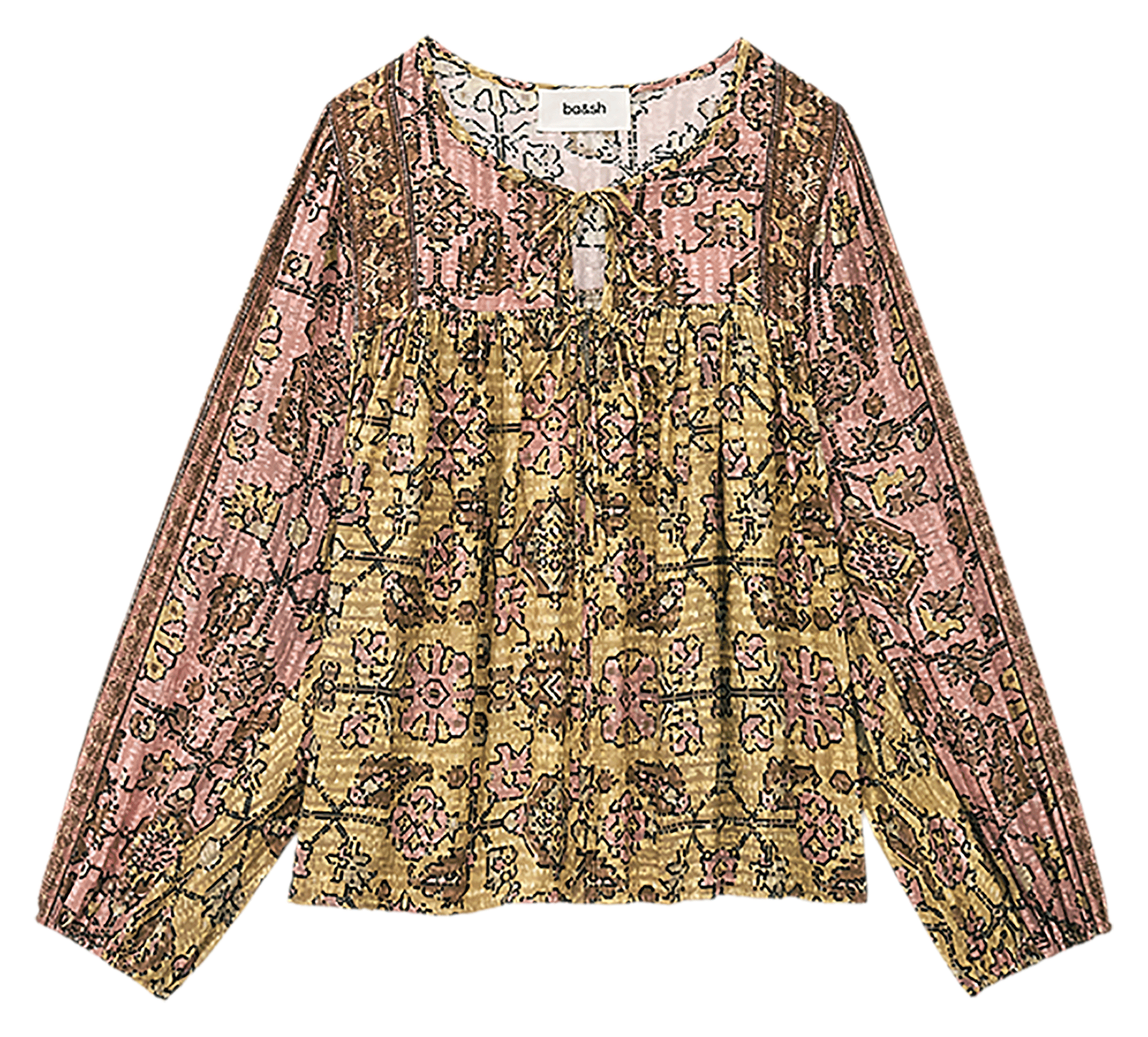 Blouse ample imprimée pamila Jaune