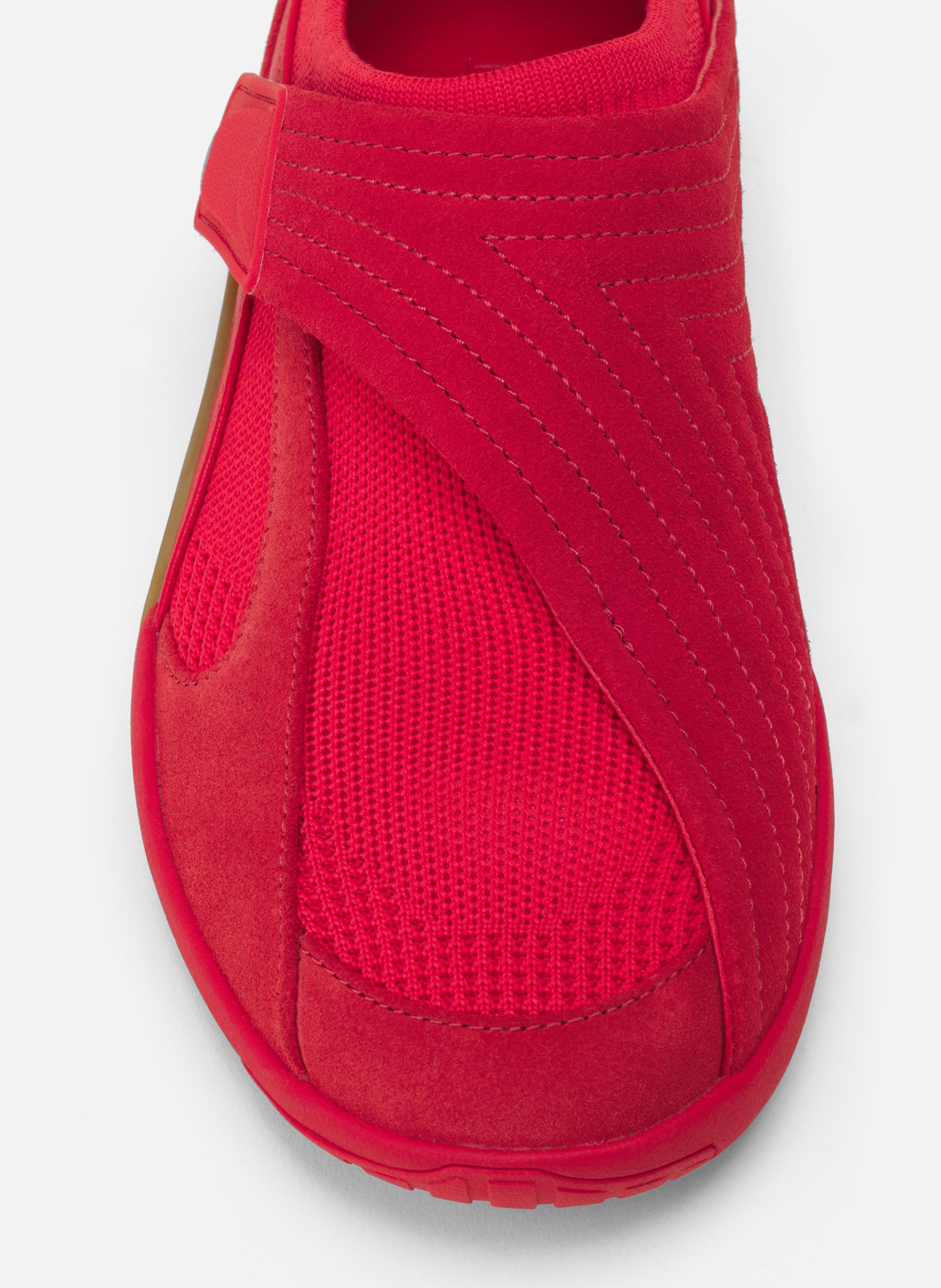 Sneaker lnv1 en suede tricote LANVIN Rouge