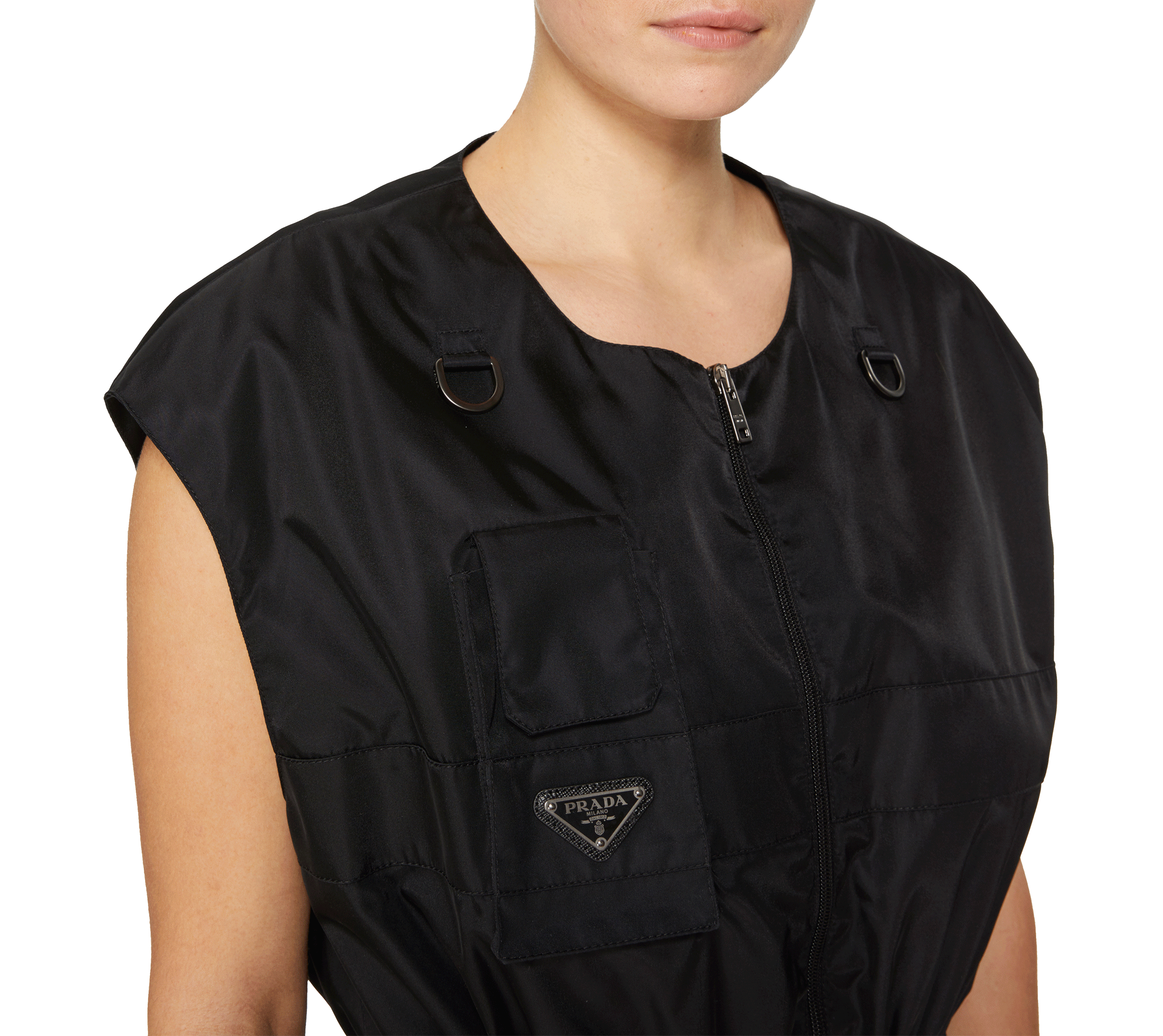 Re-Nylon Midi Dress PRADA Black