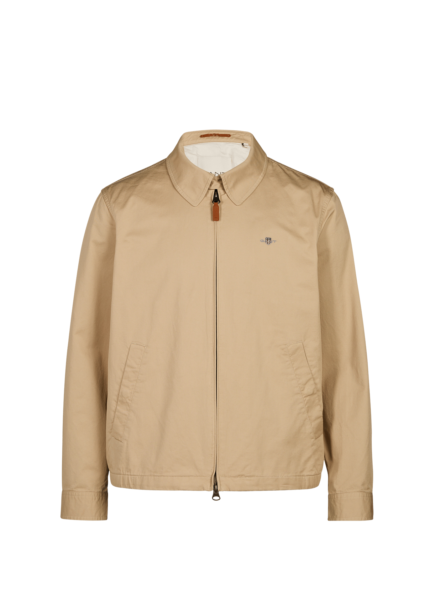 Logo cotton jacket GANT Beige