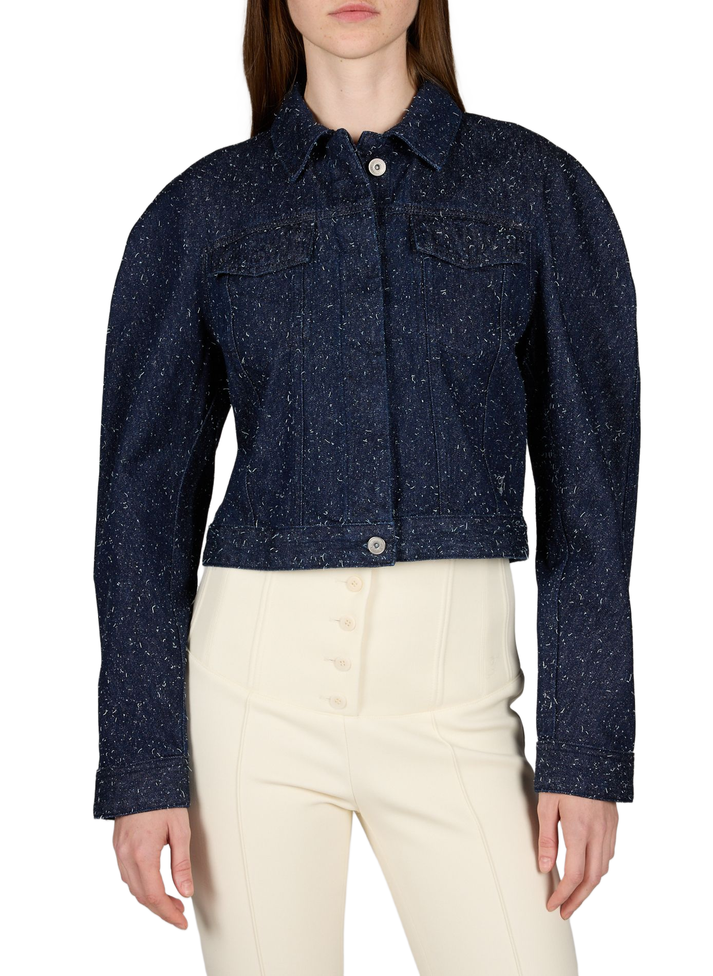 The Ovalo denim jacket in mixed cotton JACQUEMUS Blue
