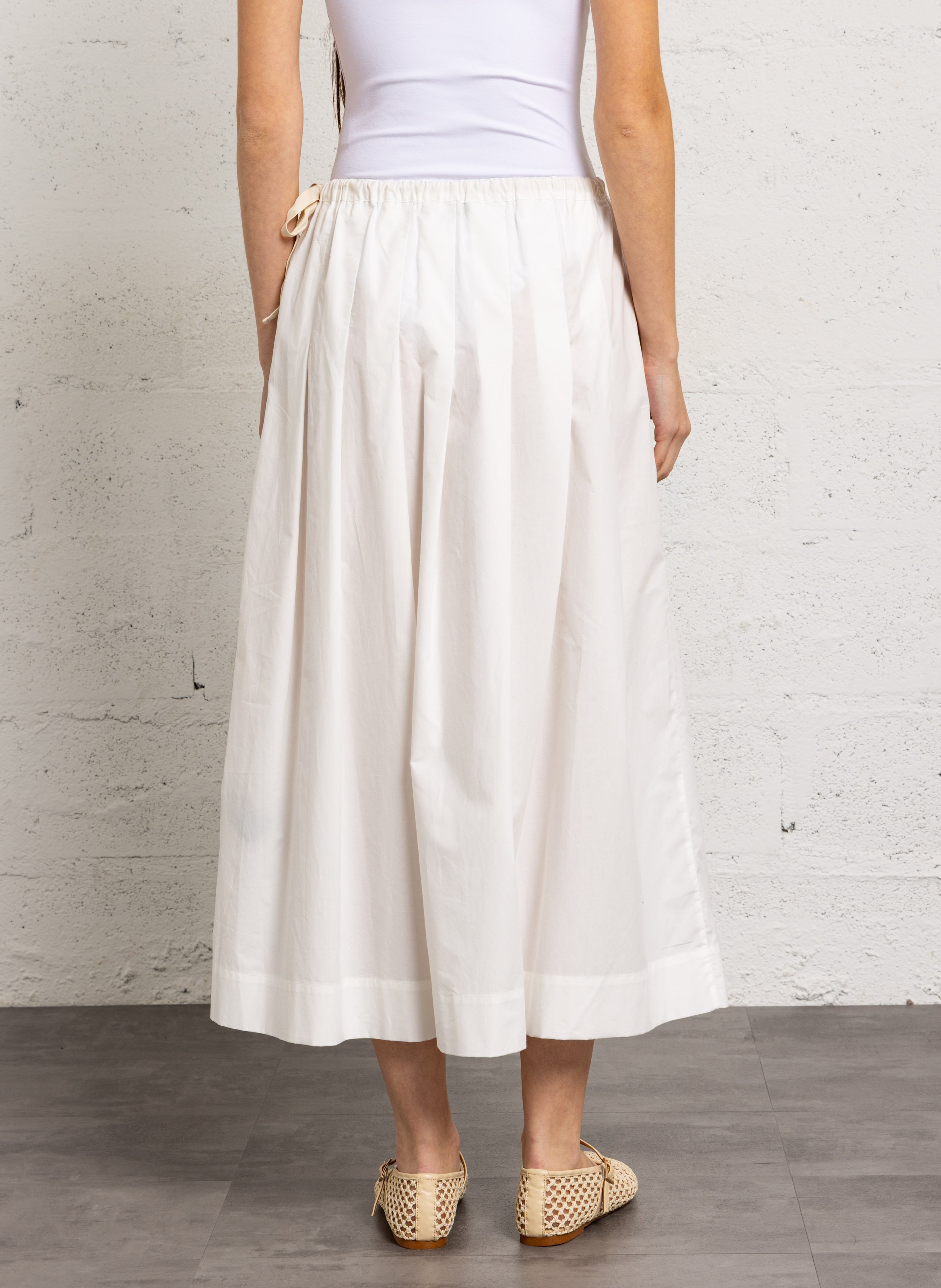 Jupe longue en coton amalia SOEUR Blanc