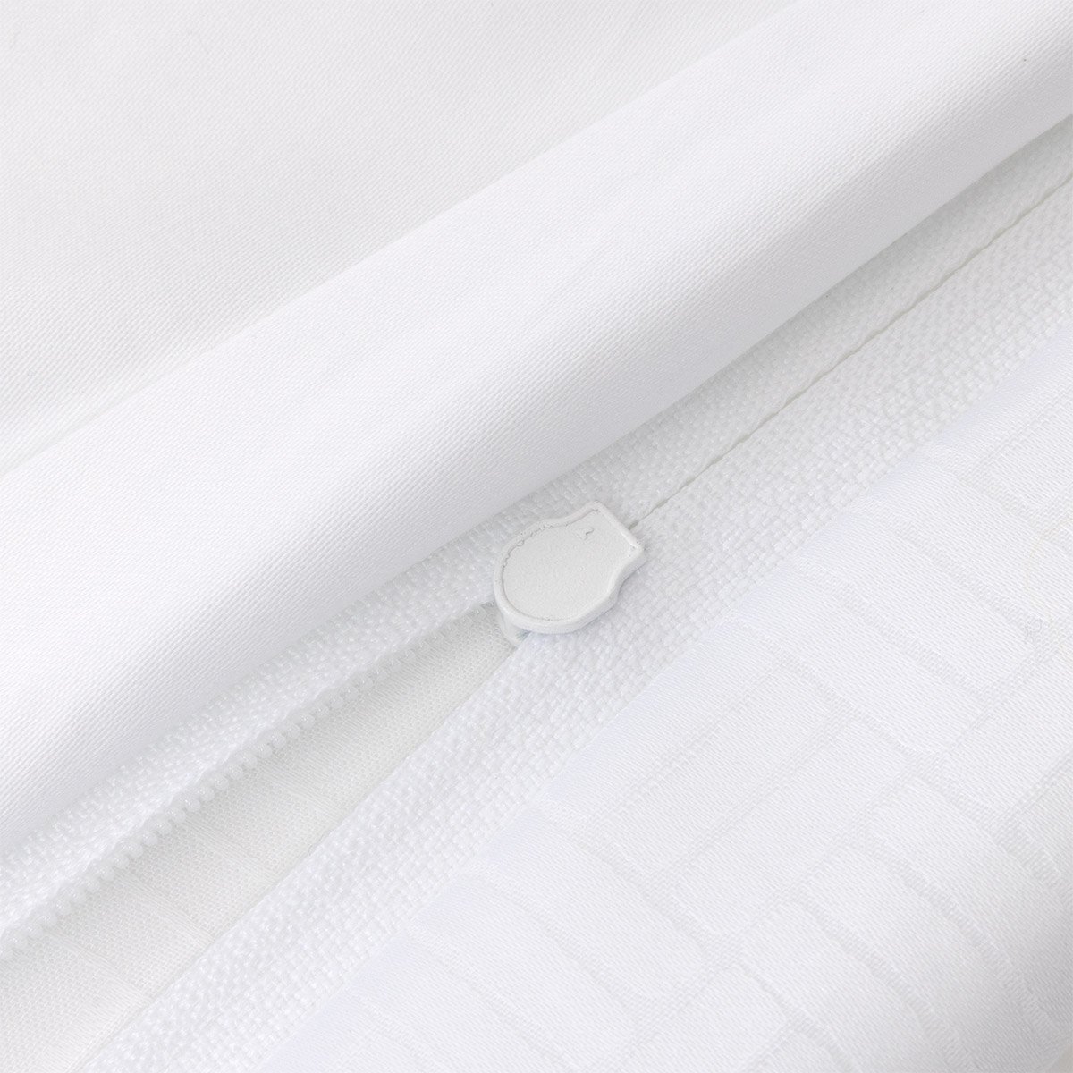 Housse de couette en satin de coton, lattice BOSS HOME Blanc