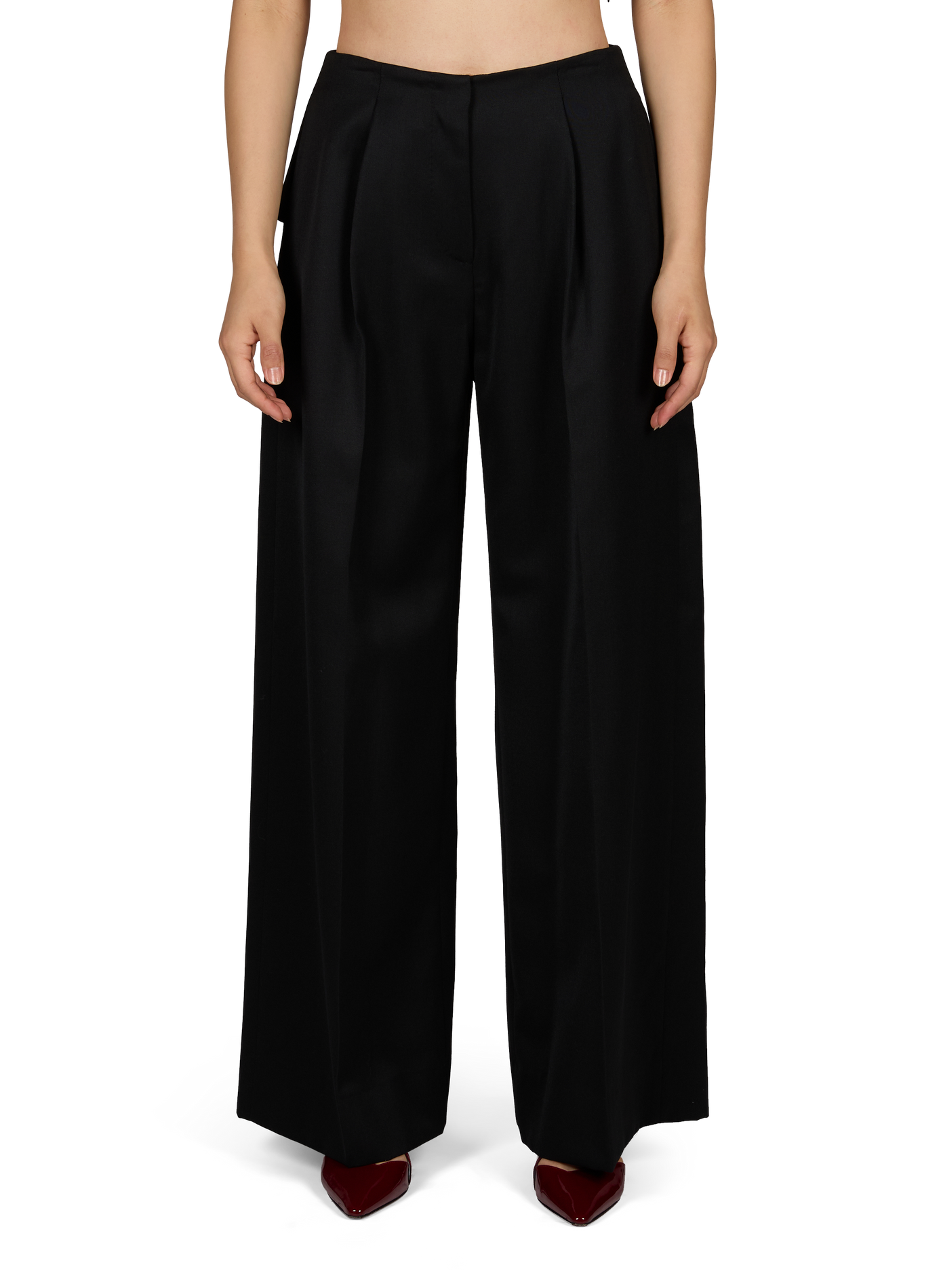 Wide-leg pants with a bow SIMONE ROCHA Black
