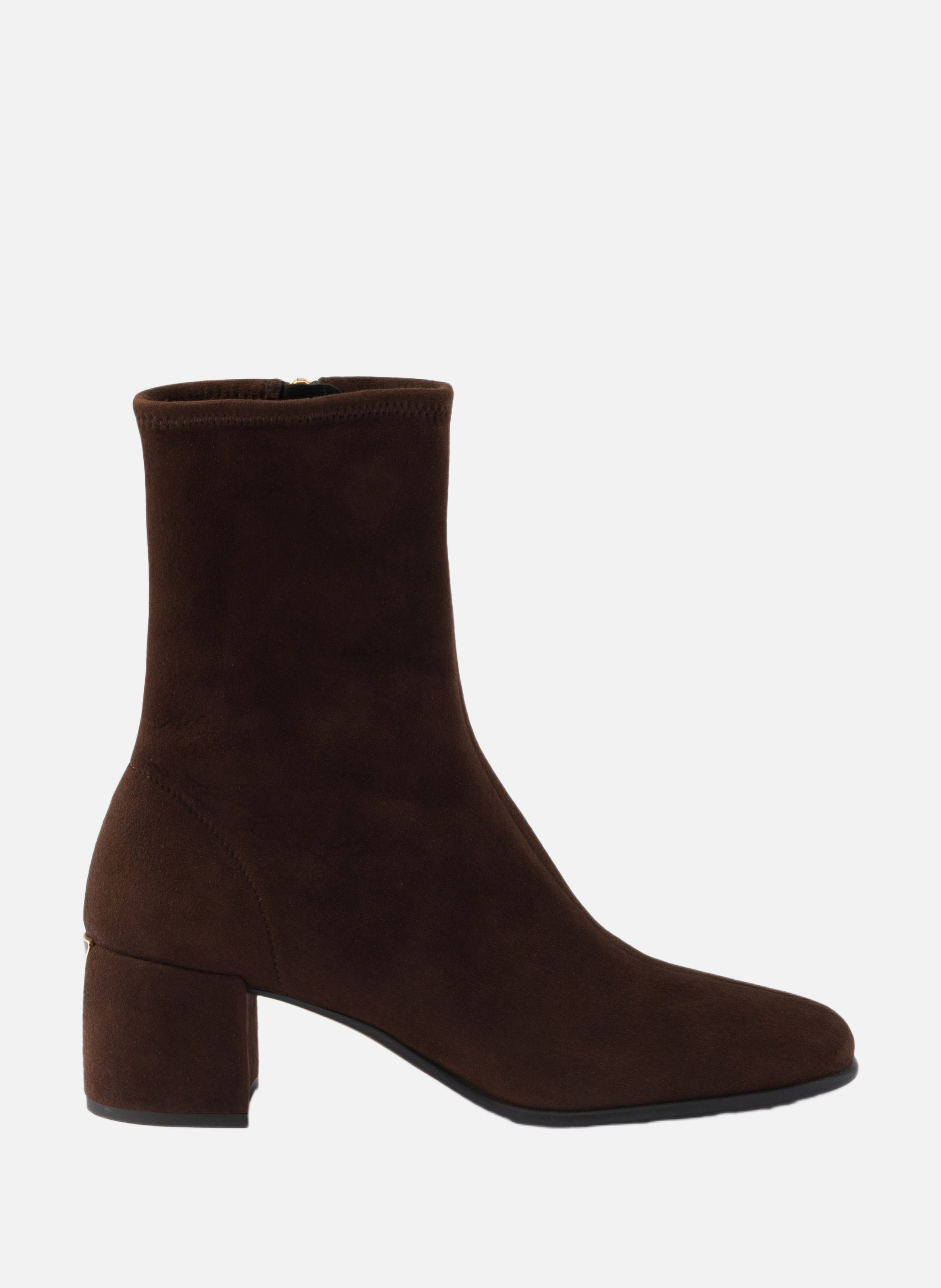 Bottines stretch en veau velours PRADA Marron