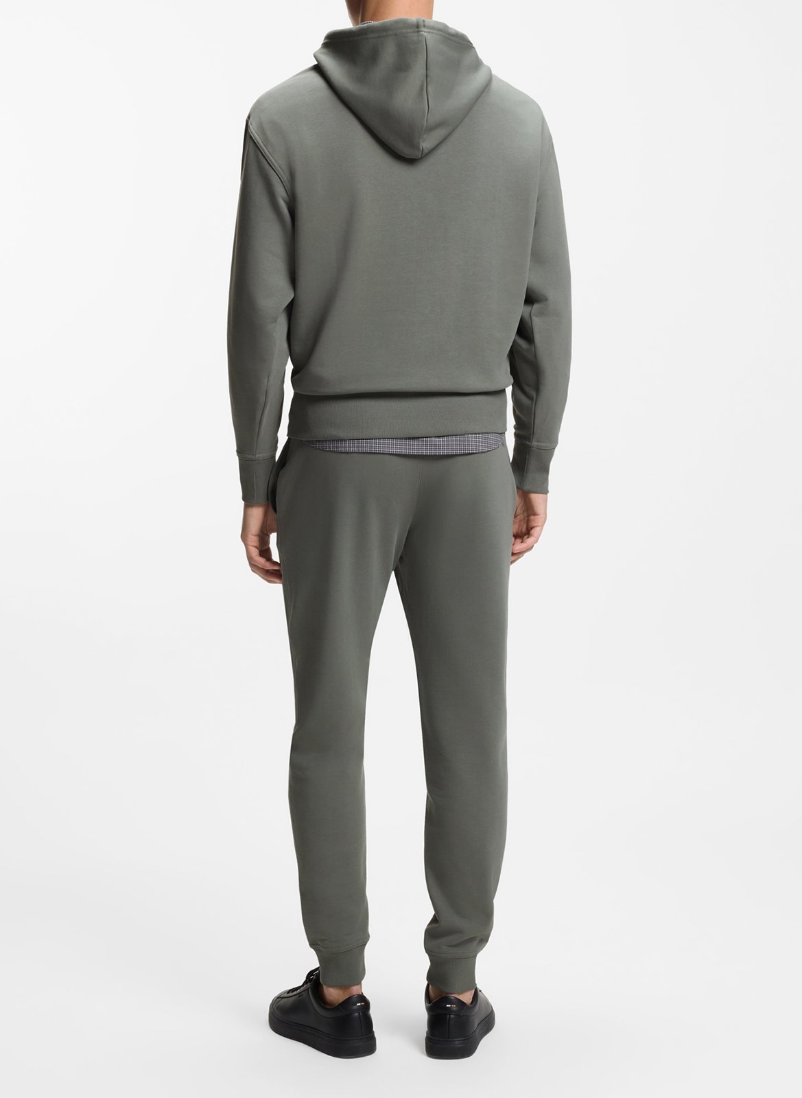 Sweat à capuche en coton BOSS Argent