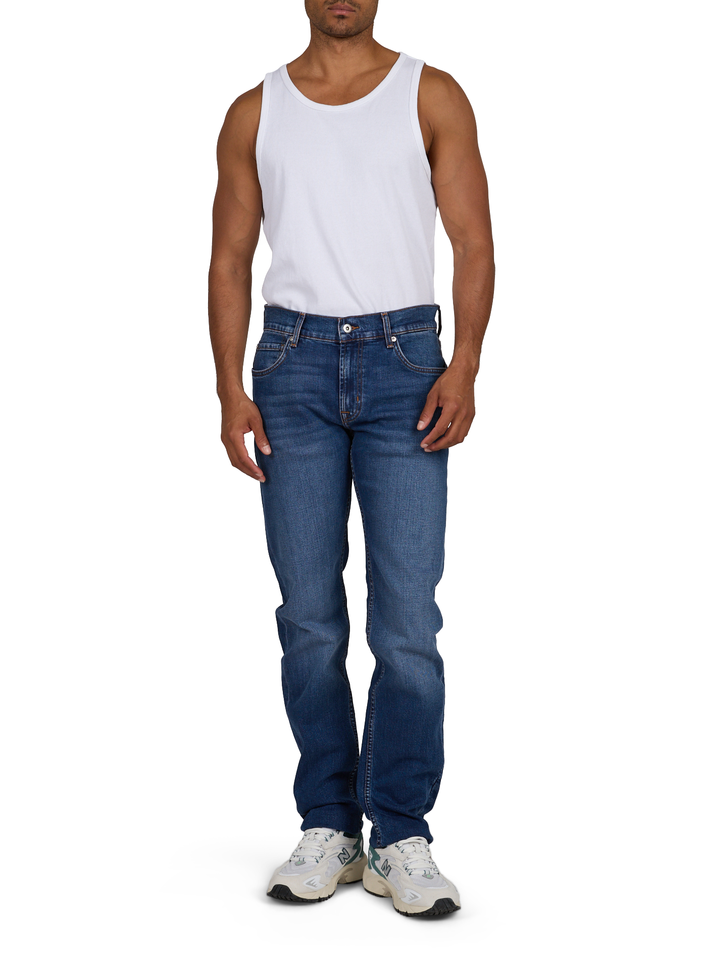 Gerader Jeans aus Baumwollmischung 7 FOR ALL MANKIND Blau