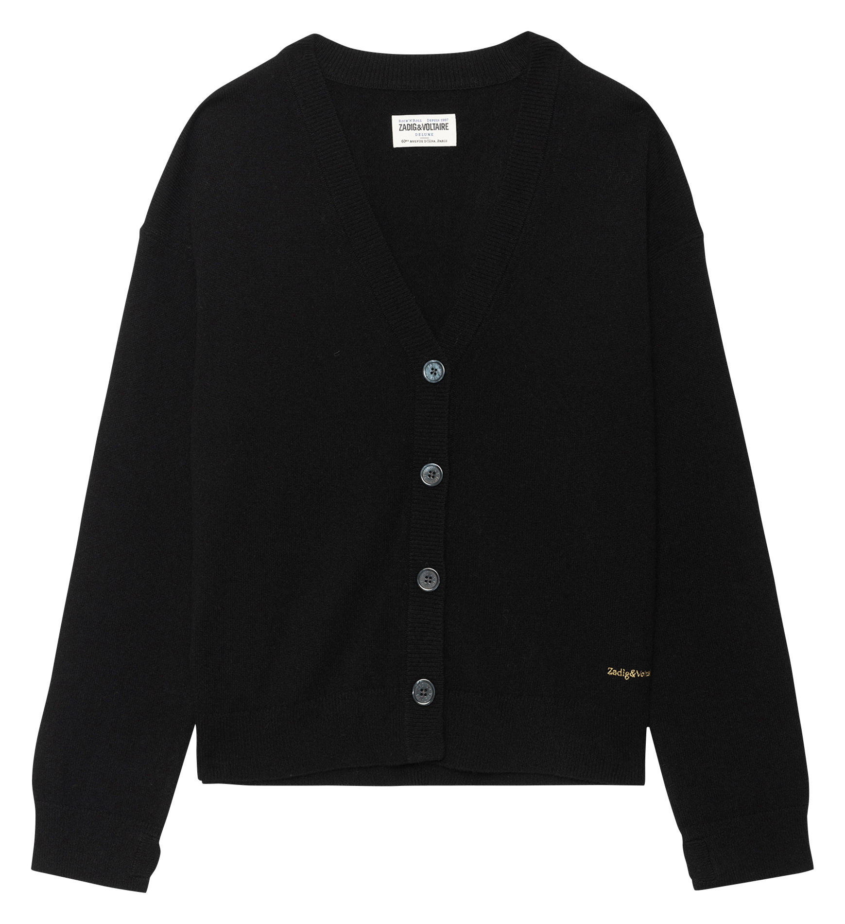 Rechte kasjmier vest "Mirkaz" ZADIG&VOLTAIRE Zwart