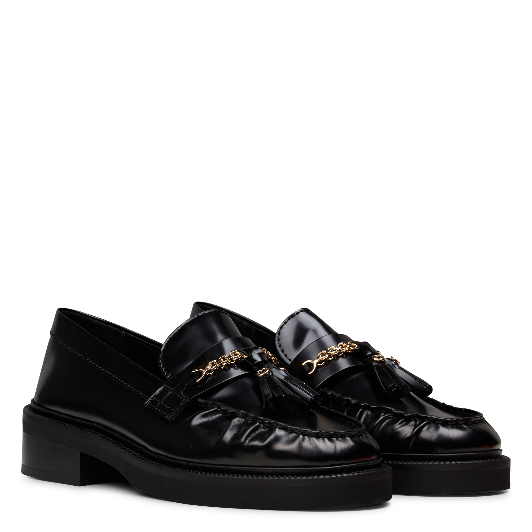 Mocassins en cuir MAJE Noir