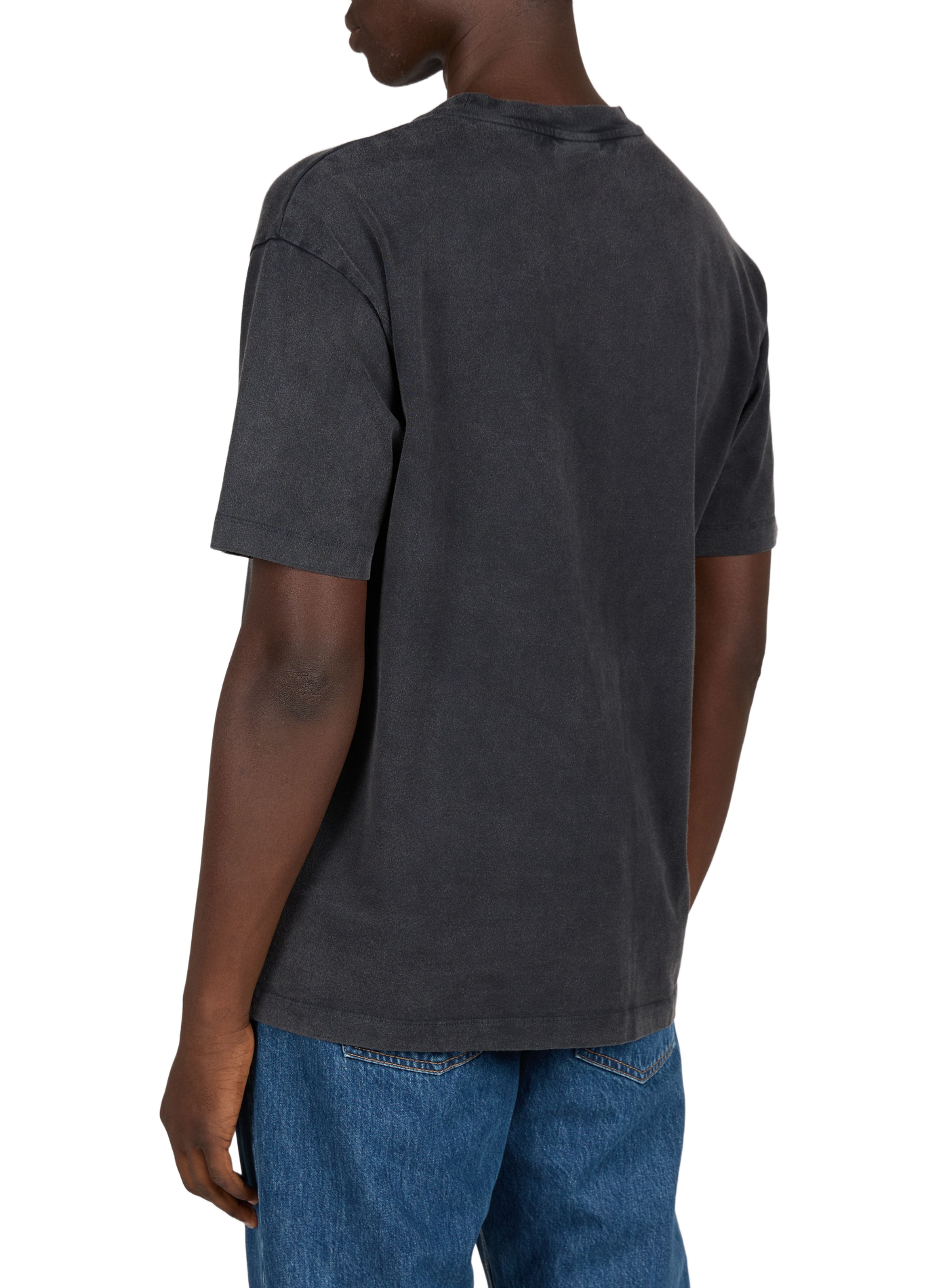 T-shirt Glass lion straight round neck printed in cotton DROLE DE MONSIEUR Black