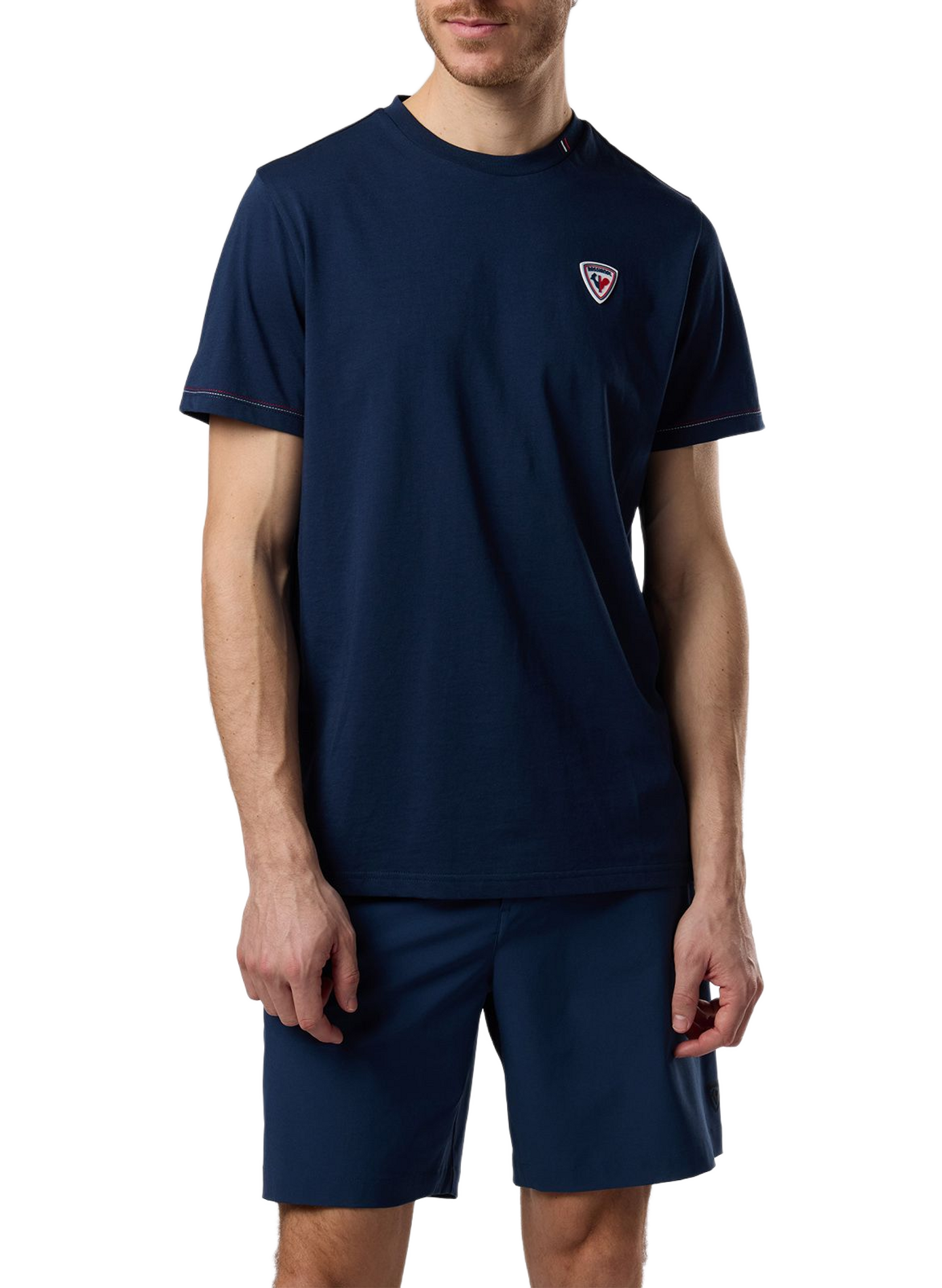 T-shirt droit col rond en coton ROSSIGNOL Blau