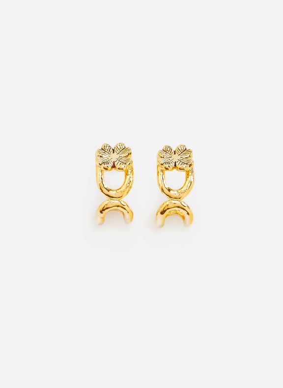 Selma clover earrings Golden by AURELIE BIDERMANN AURELIE BIDERMANN Selma clover earrings Golden