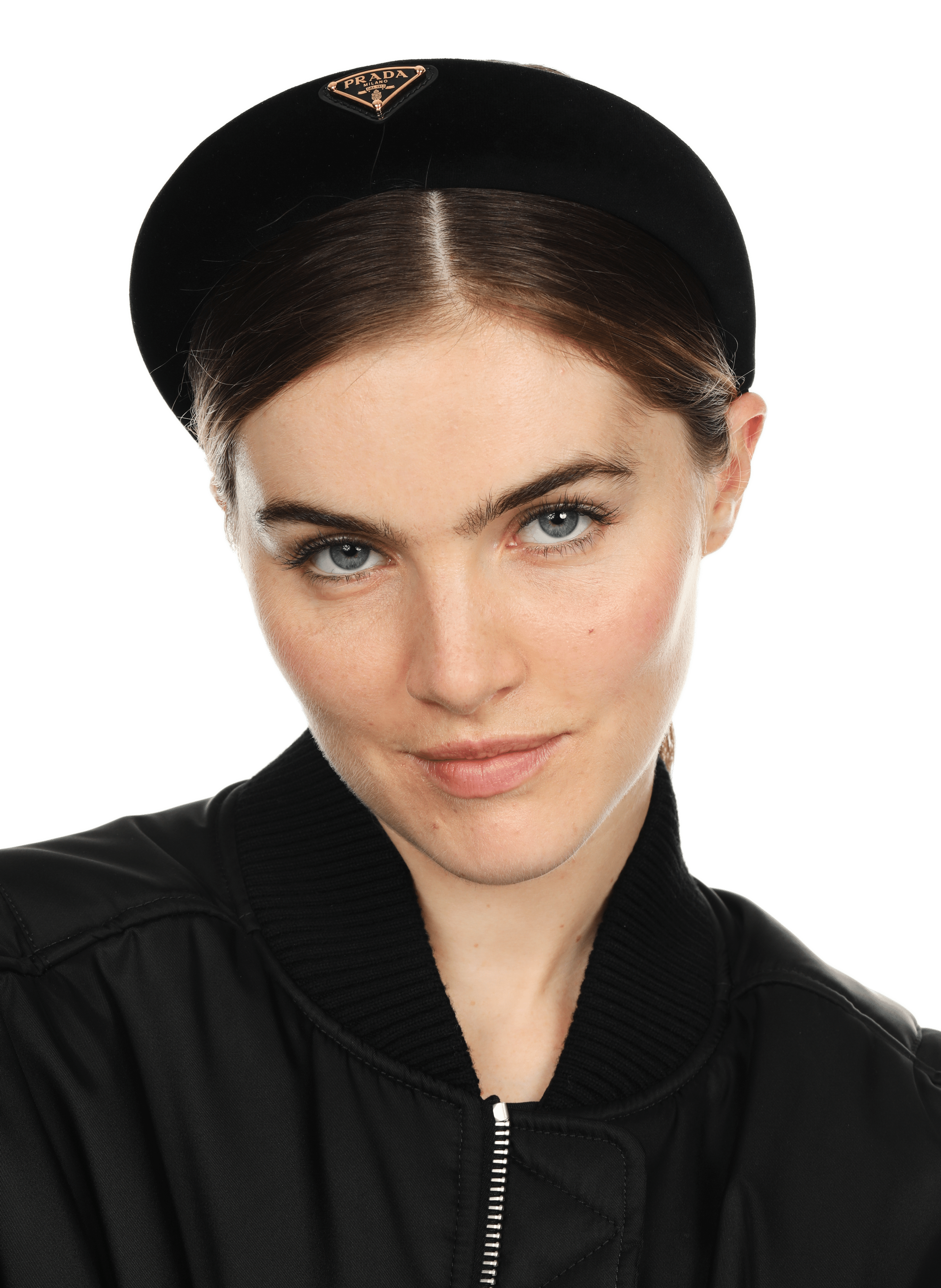 Logo headband PRADA Black