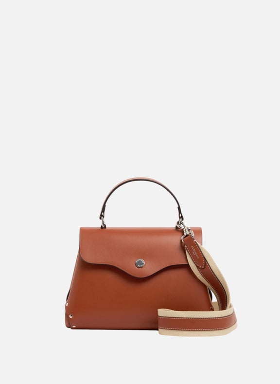Petit sac à main sans couture en cuir lisse Marron by LE TANNEUR LE TANNEUR Petit sac à main sans couture en cuir lisse Marron