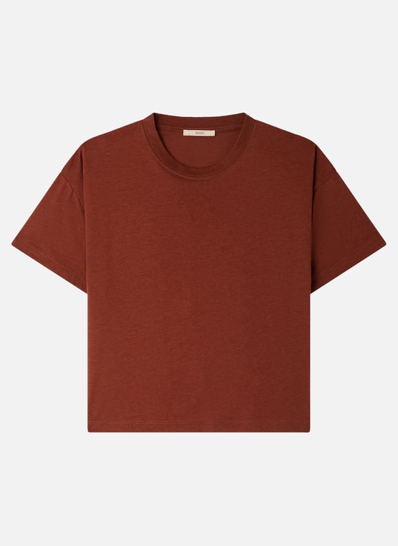 Tee-shirt oversize col rond too Marron by SESSUN SESSUN Tee-shirt oversize col rond too Marron