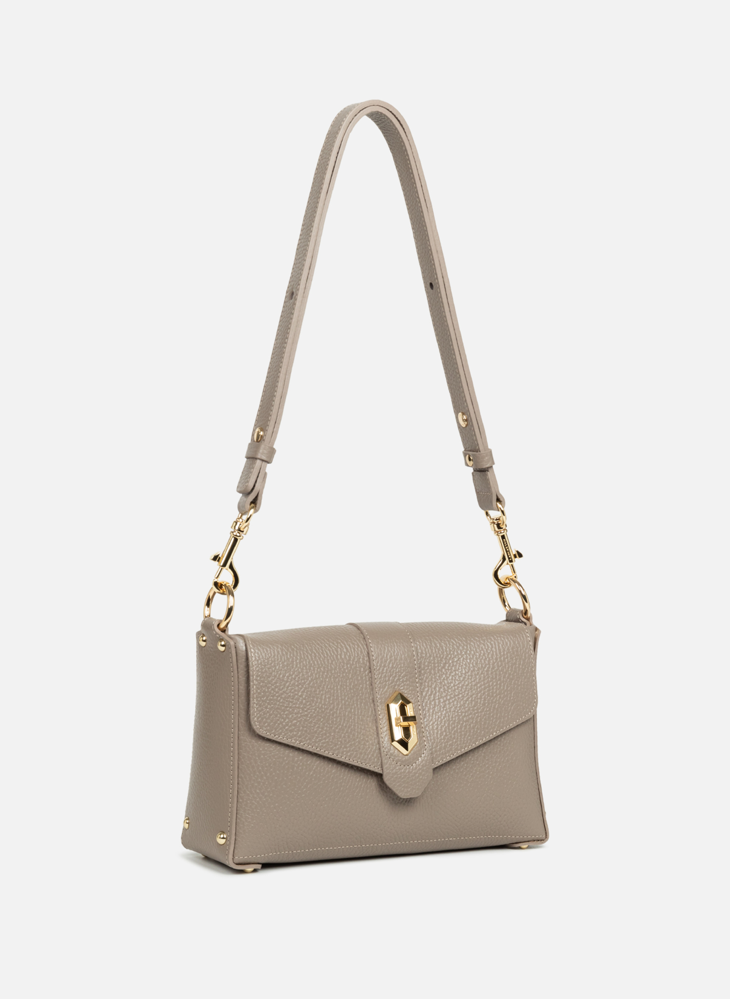 Small crossbody bag - Top Double LANCASTER Grey