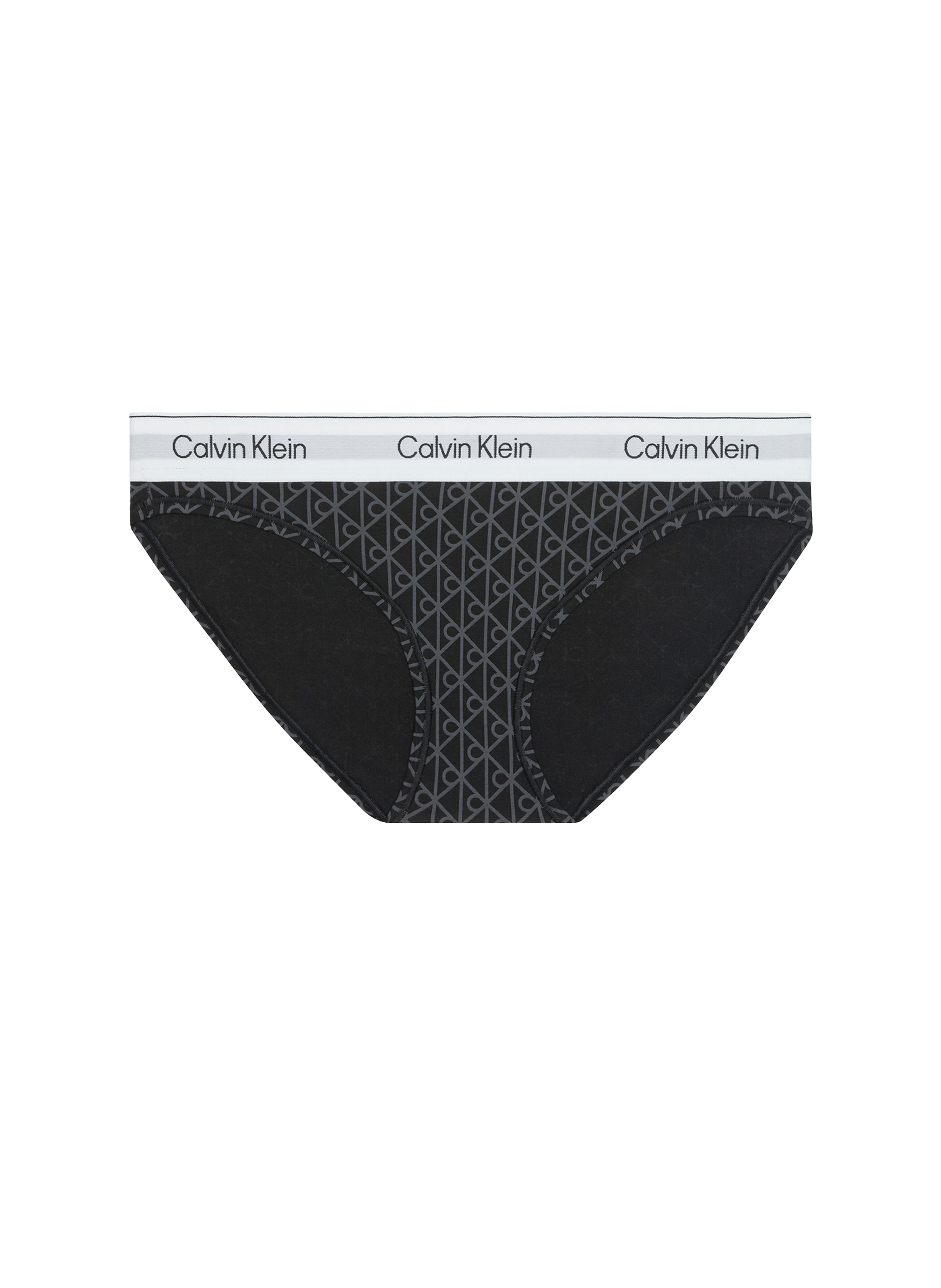 CALVIN KLEIN Culottes imprimées en coton mélangé Noir