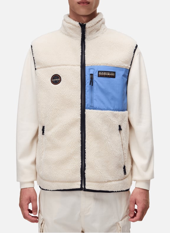 Sleeveless sherpa vest Multicolour by NAPAPIJRI NAPAPIJRI Sleeveless sherpa vest Multicolour