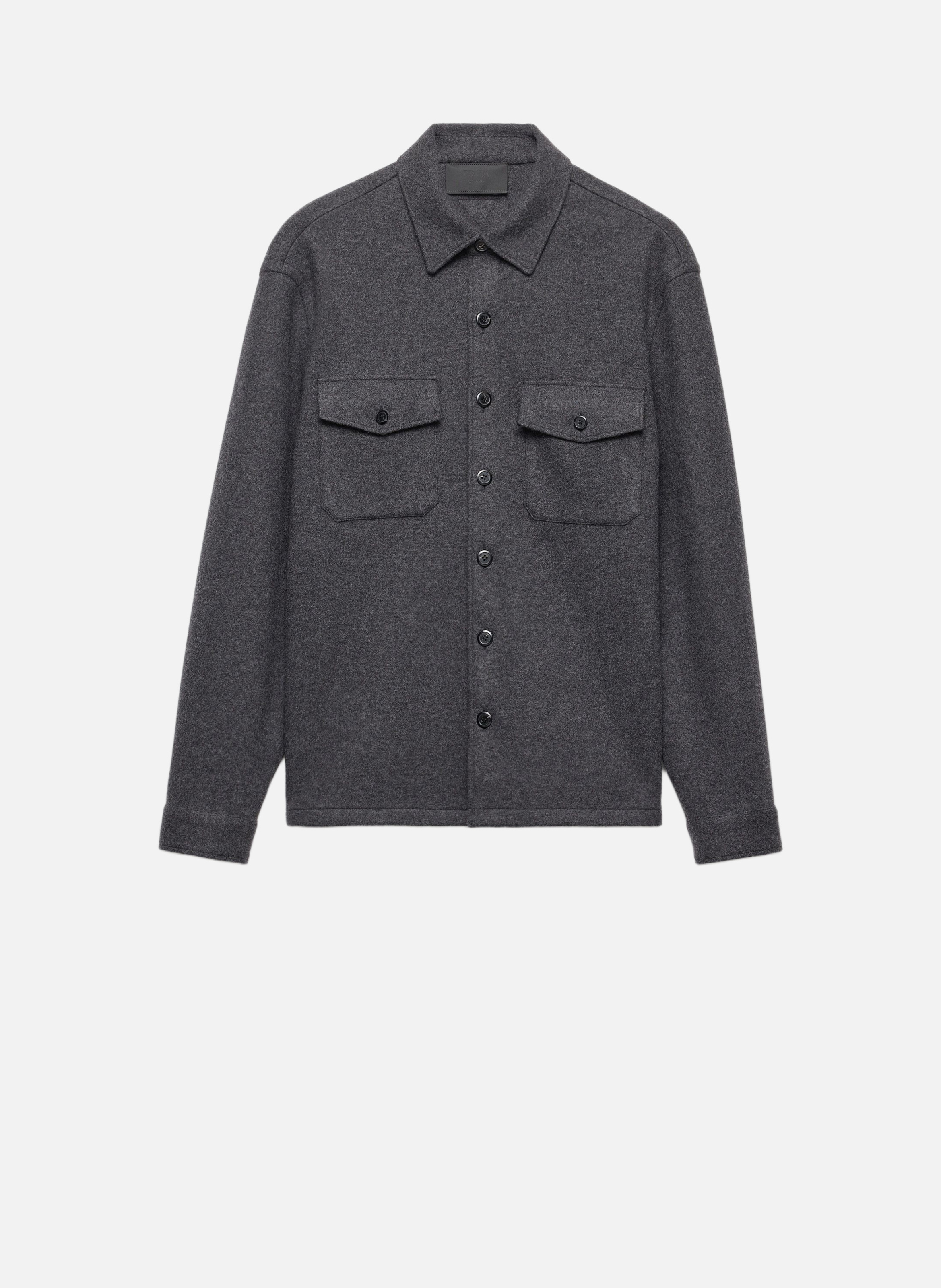 Chemise en laine mélangée PRADA Gris