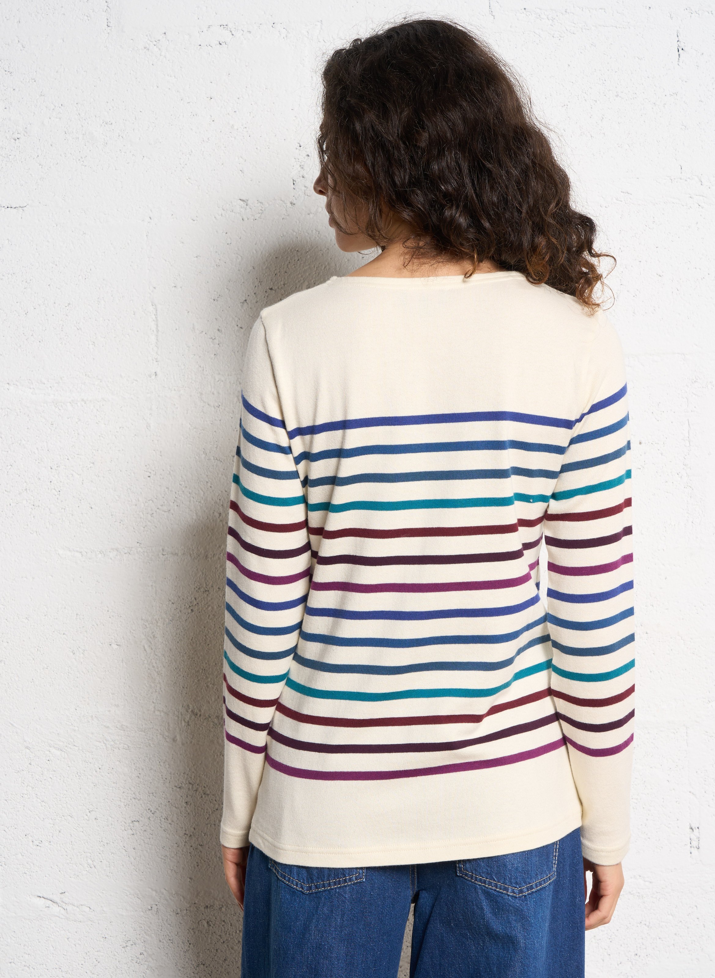 Marinière col rond en coton ARMOR-LUX Bleu