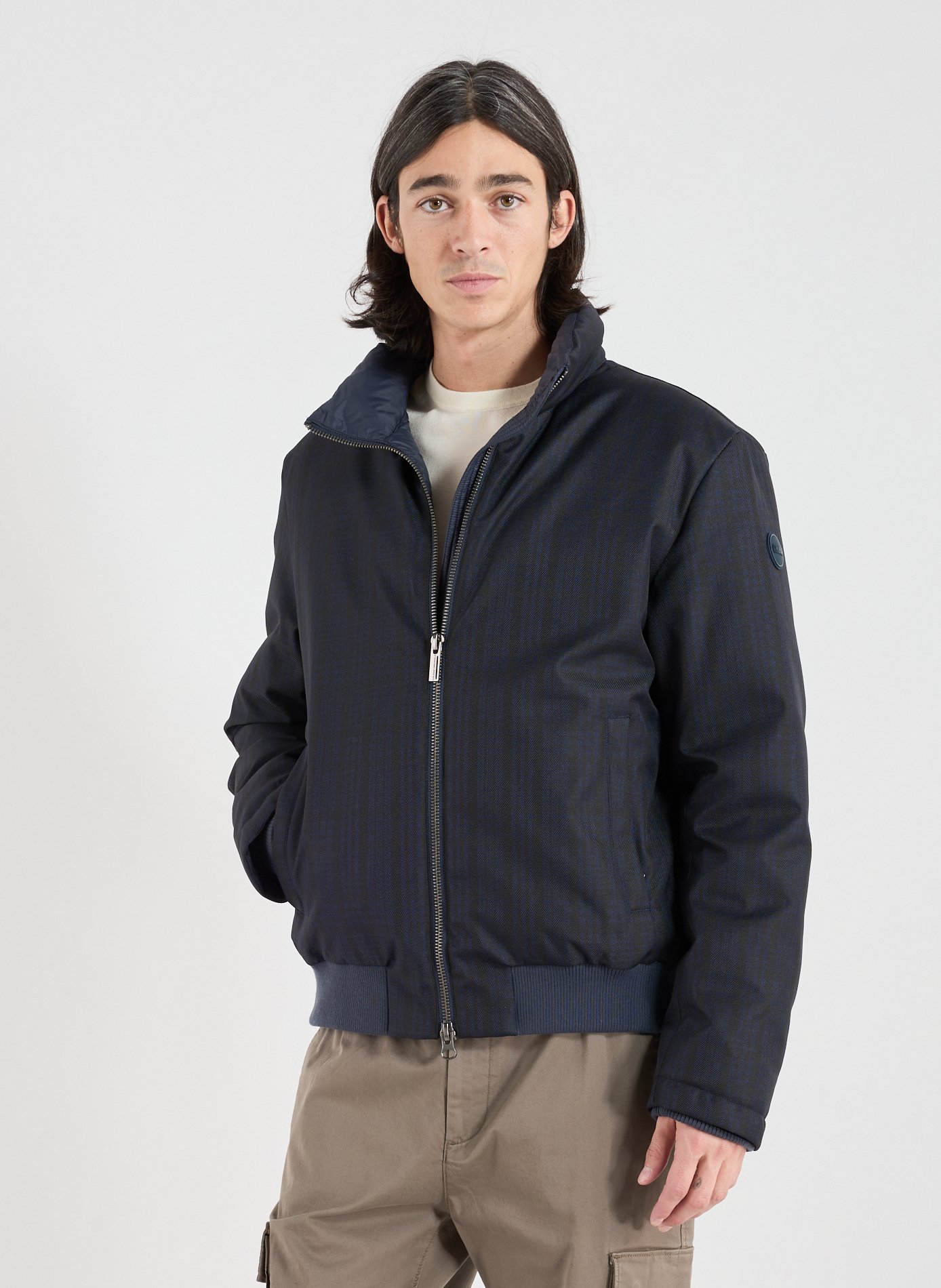 COLMAR Checked padded jacket Blue