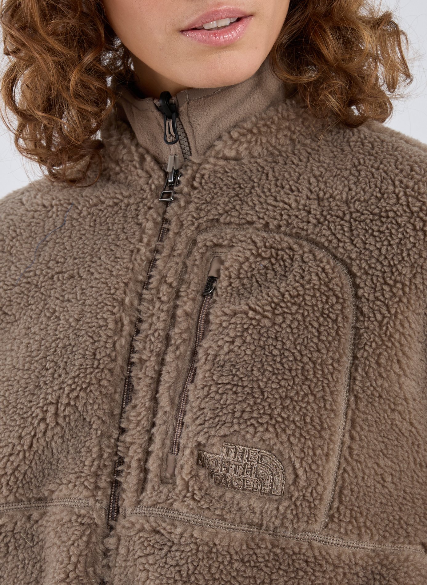 Short sherpa jacket THE NORTH FACE Beige